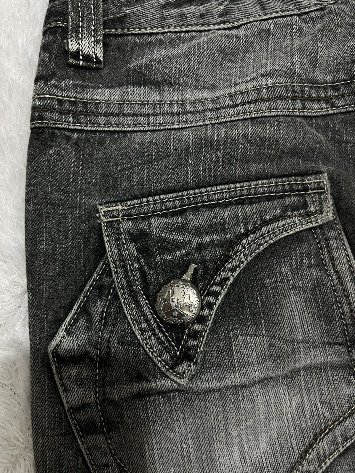 Other Blow By Blue Japanese Gothic Punk Zipper Washed Denim Jeans Size US 28 / EU 44 - 12 Thumbnail