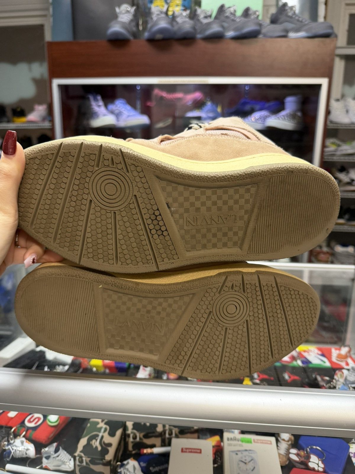 Lanvin Lanvin Curb Sneakers (Beige) Size US 10 / EU 43 - 6 Thumbnail
