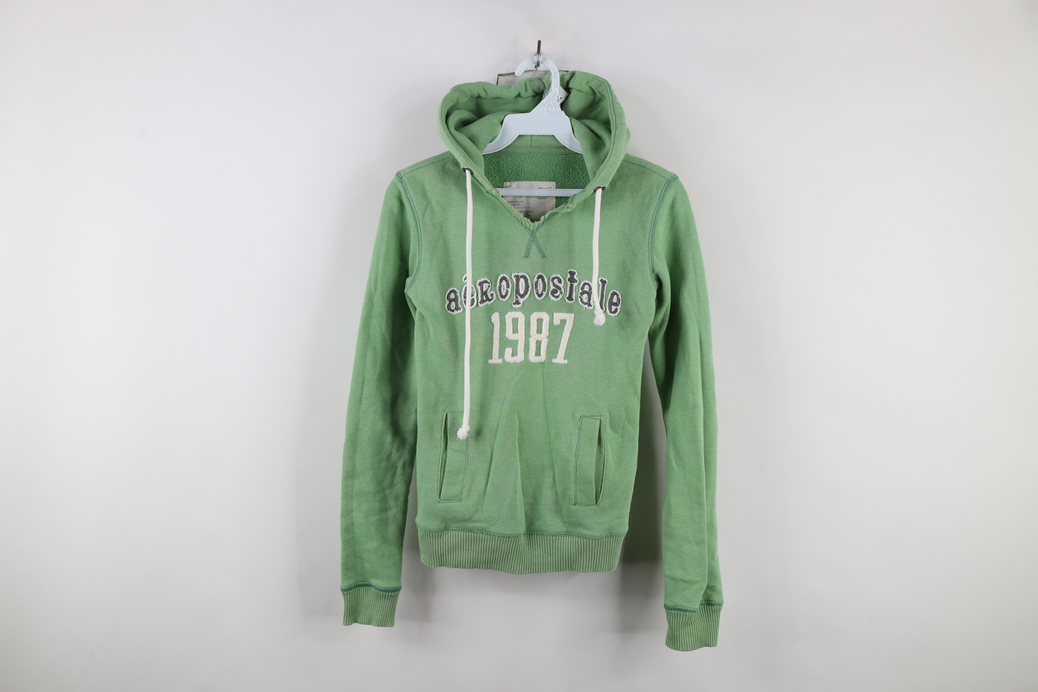 Aeropostale × Vintage Vintage Y2K Babydoll Aeropostale Hoodie Sweatshirt Lime Size XS / US 0-2 / IT 36-38 - 1 Thumbnail
