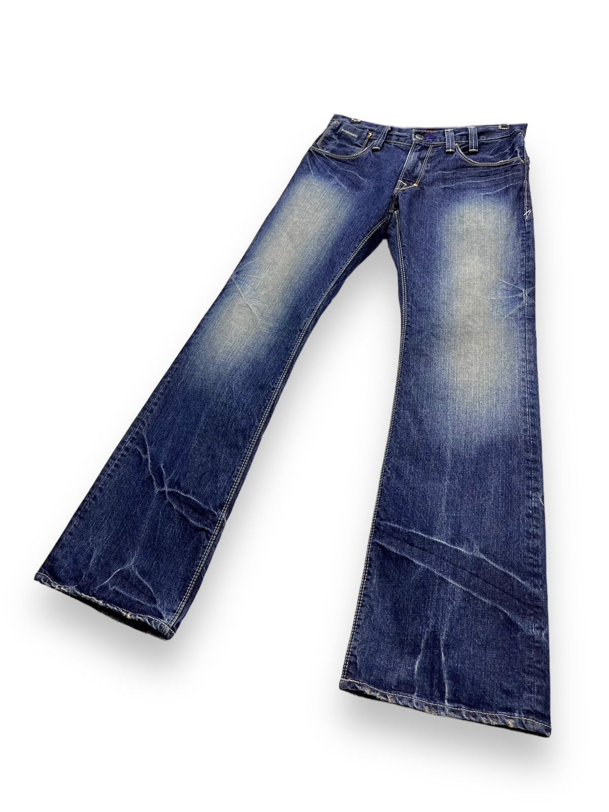 Japan Blue 🇯🇵MADE IN NIPPON! BLAST Whiskers Modern Vintage Punk Flare Size US 30 / EU 46 - 4 Thumbnail