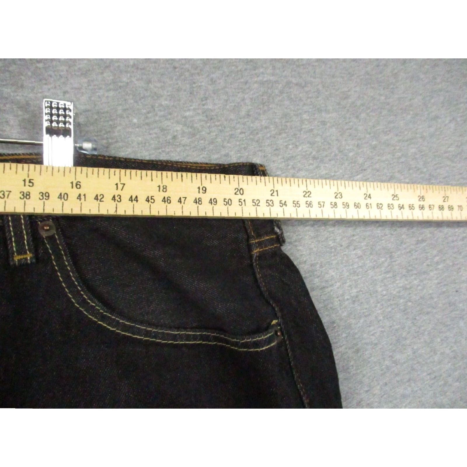 Levi's Levi's 501 XX Jeans 42x32 Mens Button Fly Straight Dark Black Distressed 5-Pocket Denim Classic Fit Casual Mens Size US 42 / EU 58 - 3 Thumbnail