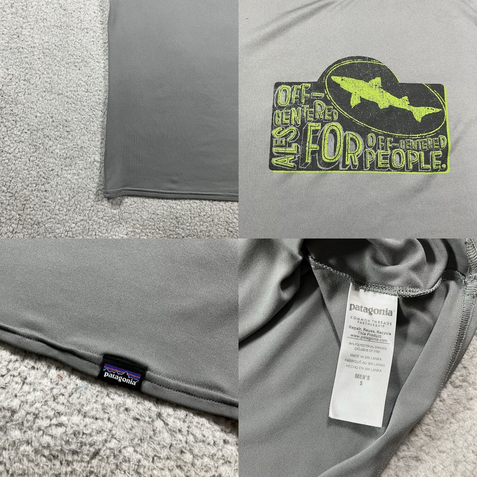 Patagonia Patagonia Shirt Mens S Gray Short Sleeve Base Layer Dogfish Head Logo Size US S / EU 44-46 / 1 - 9 Thumbnail