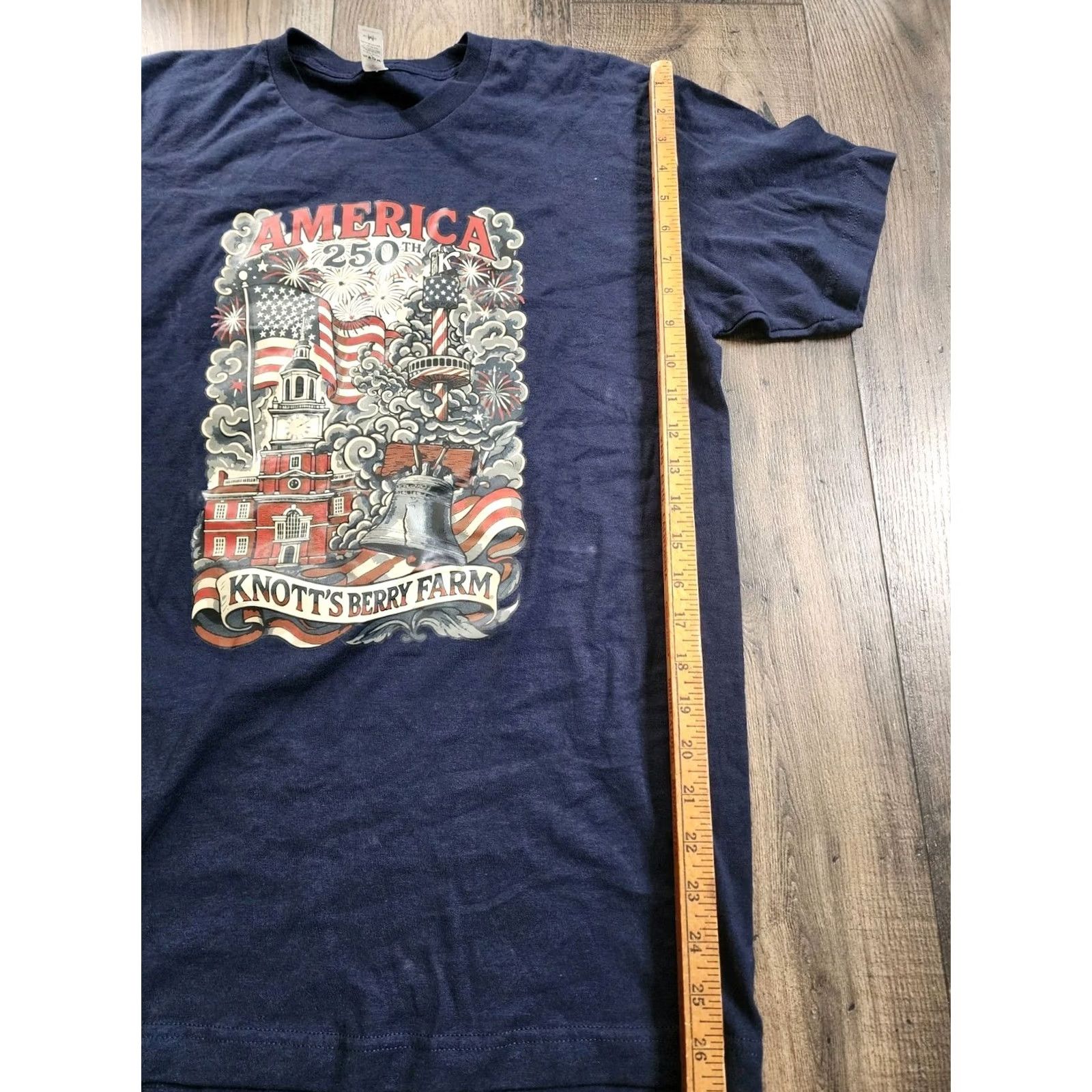 Doublet Mens M Knotts Berry Farm America 250 T Shirt Double Sided Crew Neck Blue Cotton Jersey Graphic Print Short Sleeve Regular Size US M / EU 48-50 / 2 - 3 Thumbnail