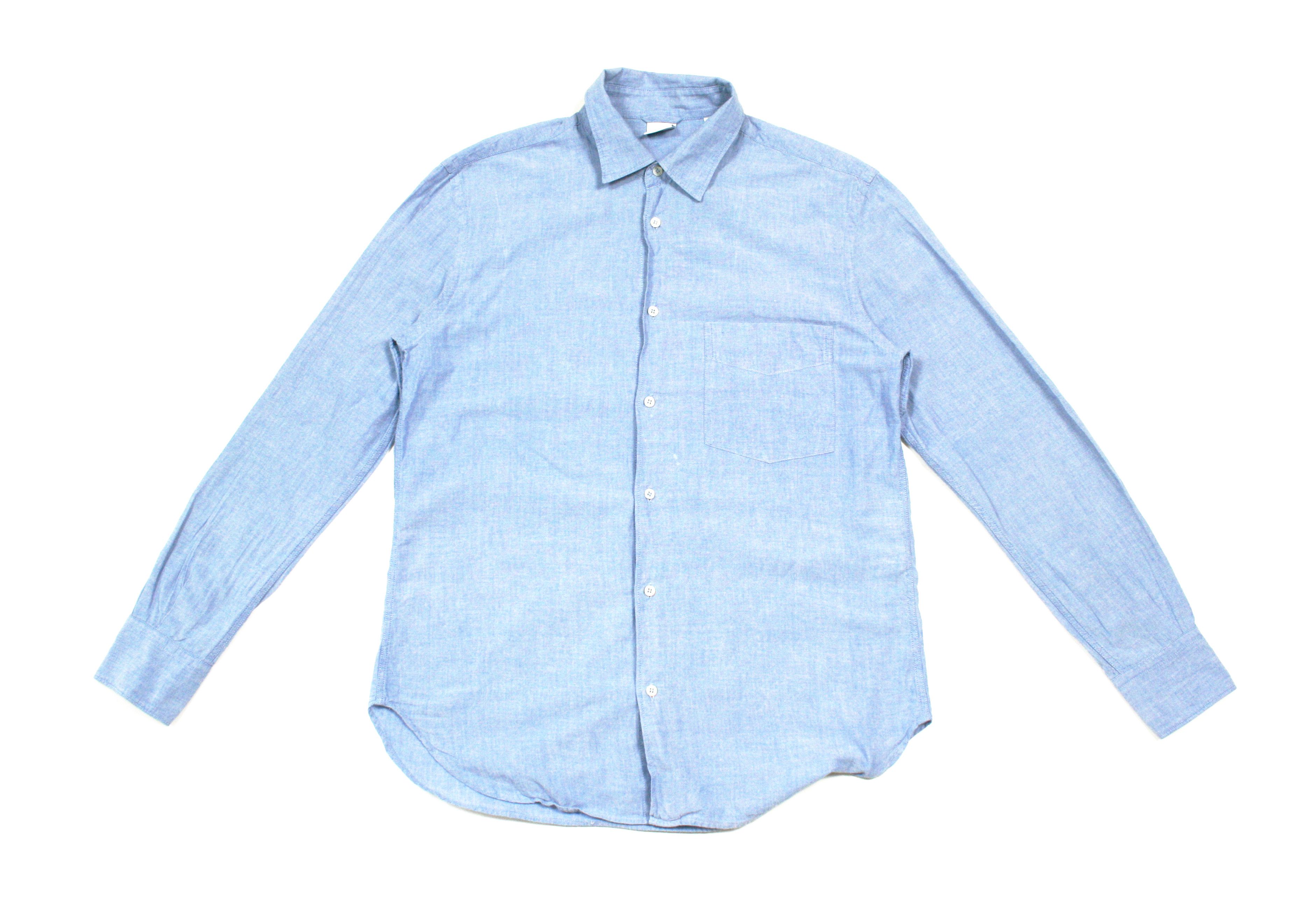Aspesi Classic Cotton Chambray Shirt Size US M / EU 48-50 / 2 - 1 Thumbnail