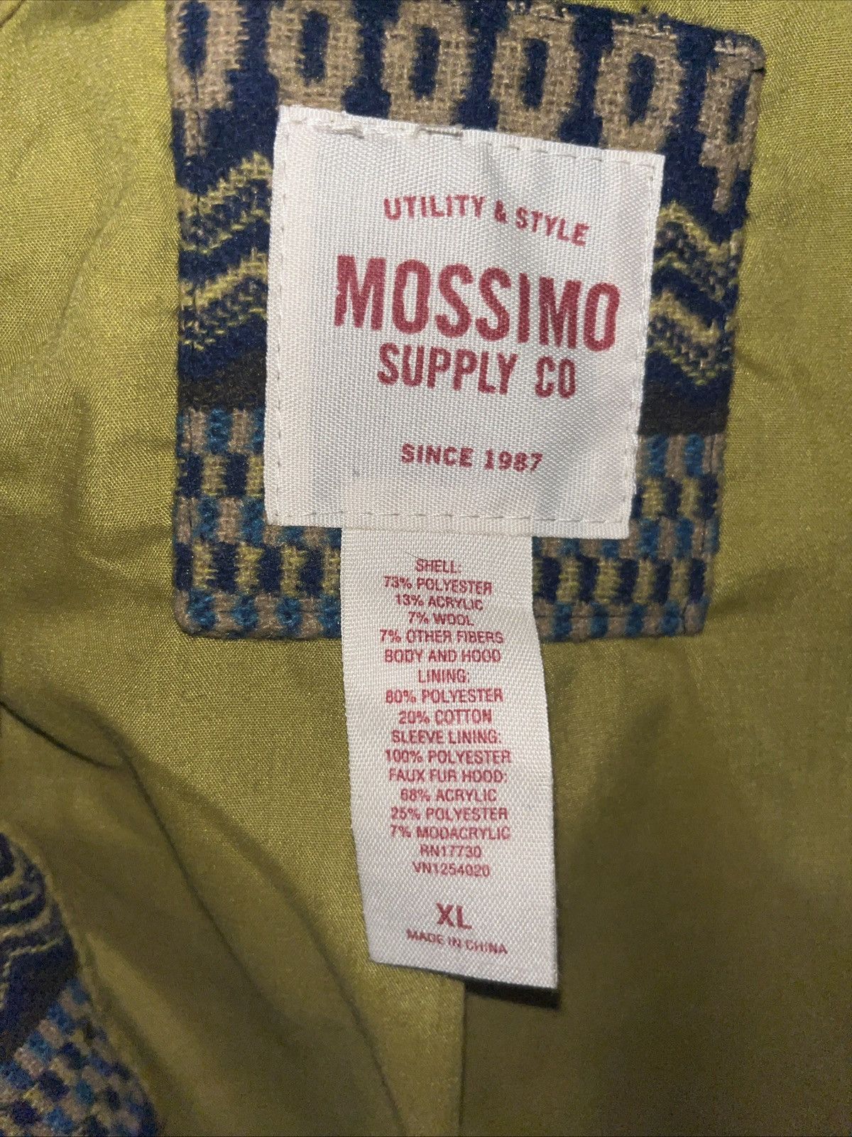 Mossimo Mossimo Vintage Wool Jacket with Fur Hood Size XL / US 12-14 / IT 48-50 - 9 Thumbnail