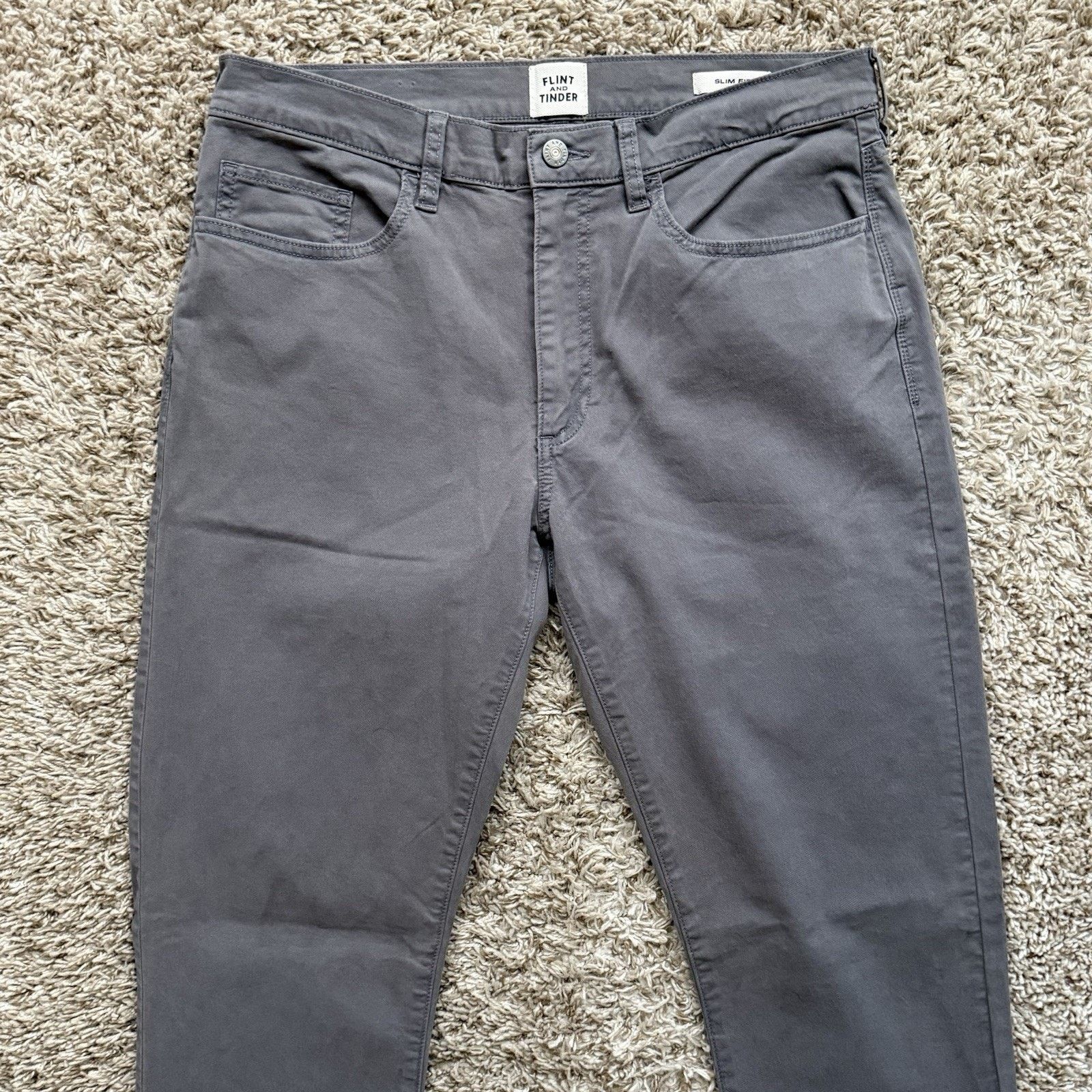 Flint And Tinder Flint And Tinder 365 Chino Pants Slim Fit Size 33x34 Grey Size US 33 - 2 Thumbnail