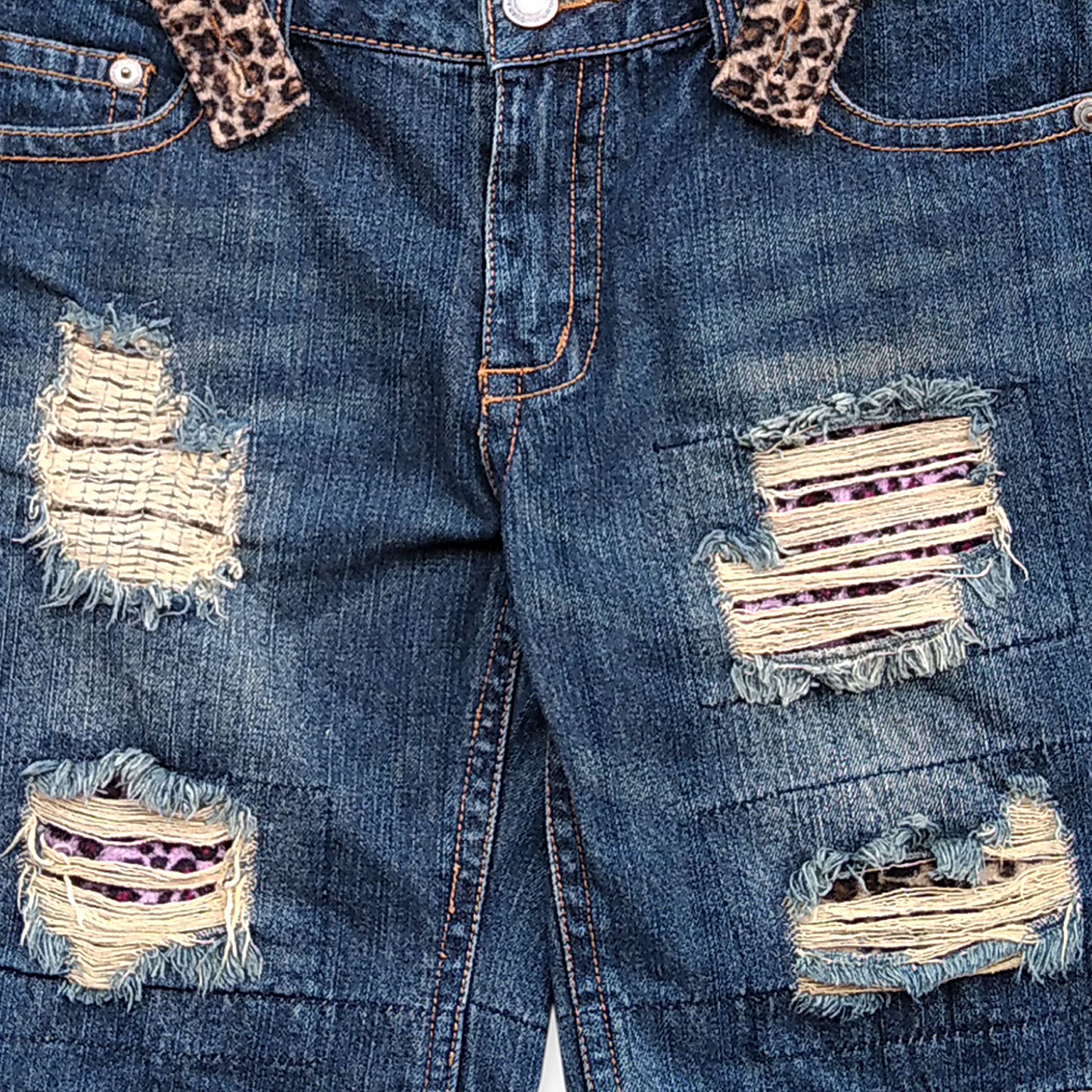 Hysteric Glamour Vintage y2k COLZA Ripped Leopard Denim Short Size US 30 / EU 46 - 2 Thumbnail