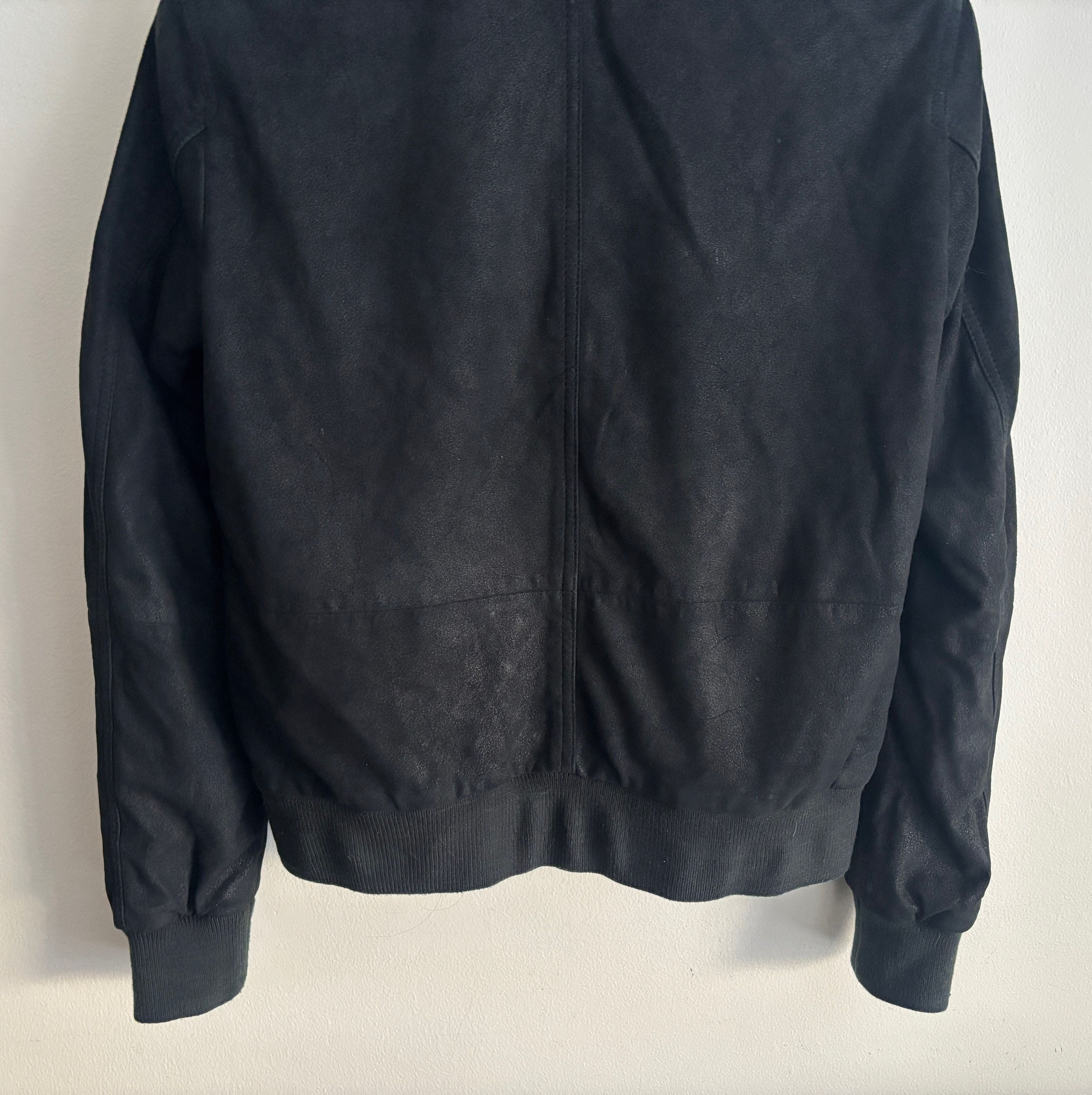 John Varvatos $100 Black Goatskin Suede Double Zip Bomber Jacket Small Size US S / EU 44-46 / 1 - 13 Thumbnail