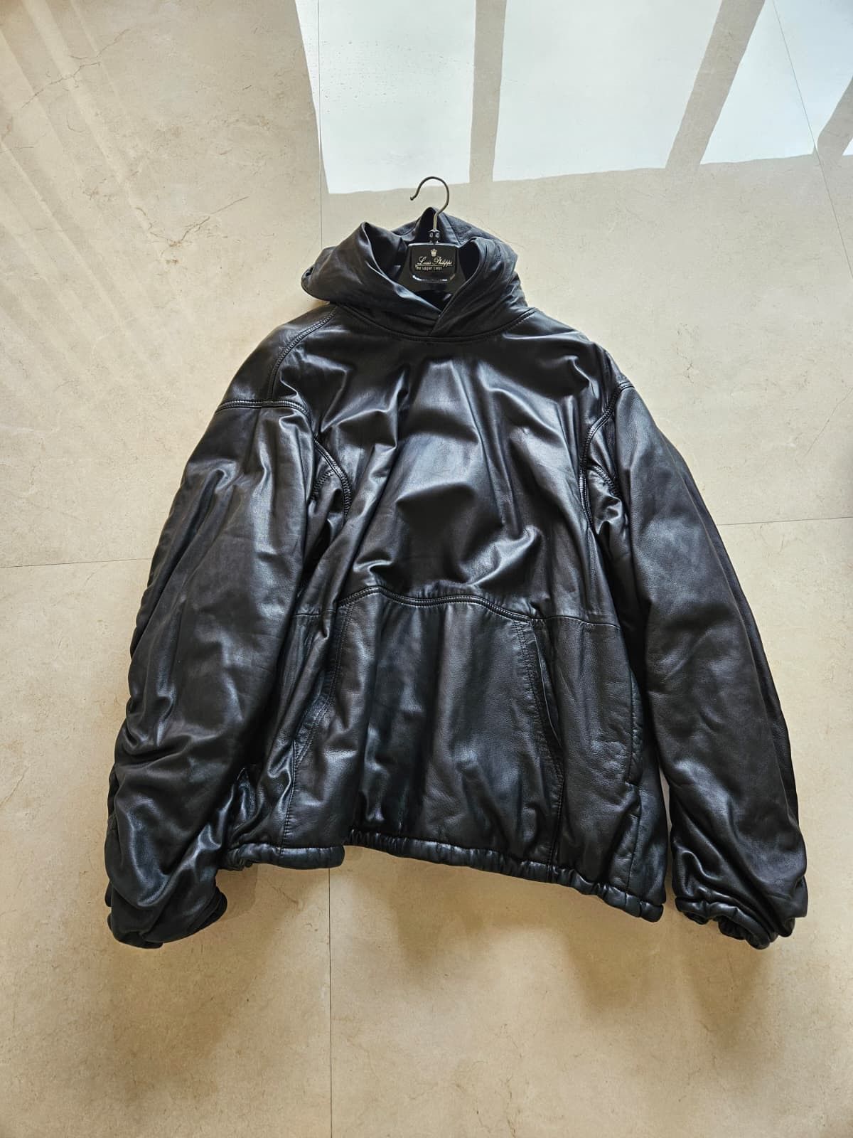 Balenciaga Winter 22 Balenciaga Leather Hoodie Size US S / EU 44-46 / 1 - 1 Thumbnail