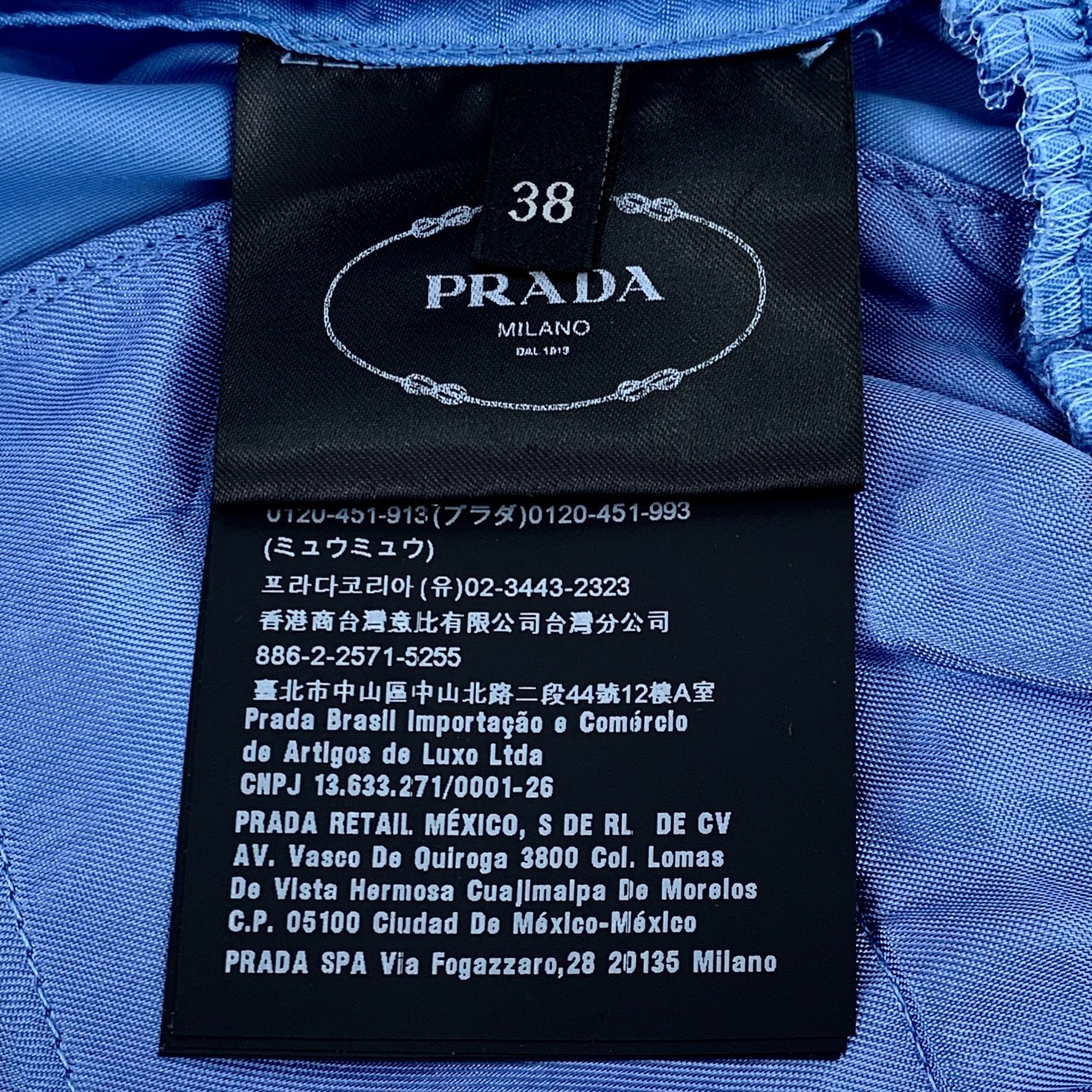 Prada H14208 Prada Womens Blue Nylon Elastic Waist Shorts Size 27" / US 4 / IT 40 - 8 Thumbnail