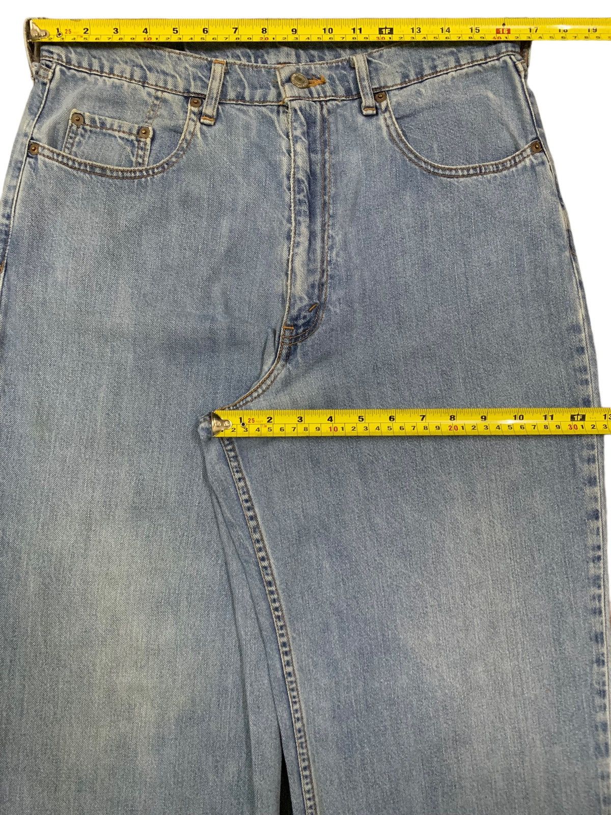 Levi's Vintage 90s Levis 529 White Tab Blue Washed Baggy Jeans Size US 33 - 15 Thumbnail