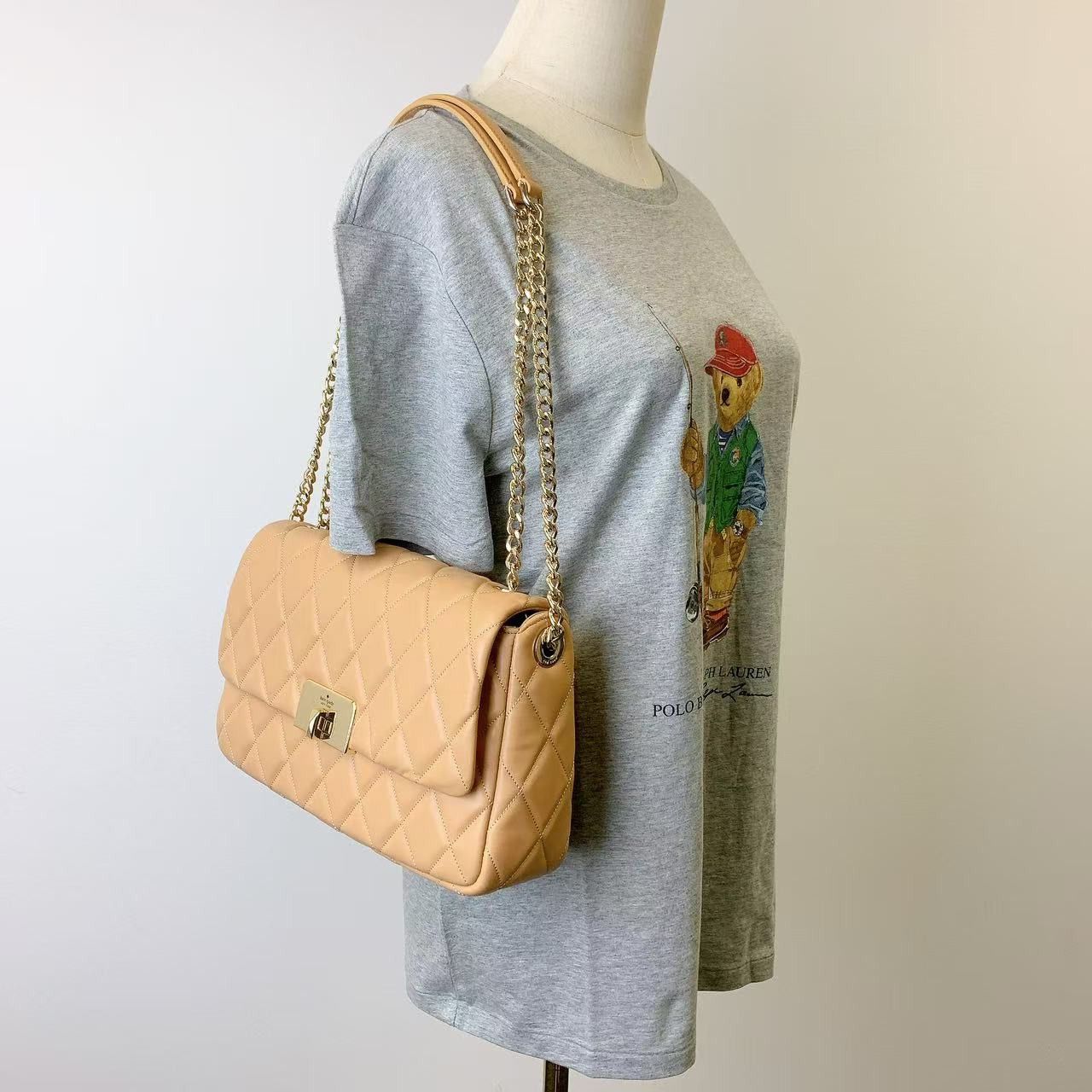 Kate Spade Kate Spade KH228 Carey Medium Flap Shoulder Bag IN Mousse Size ONE SIZE - 1 Thumbnail
