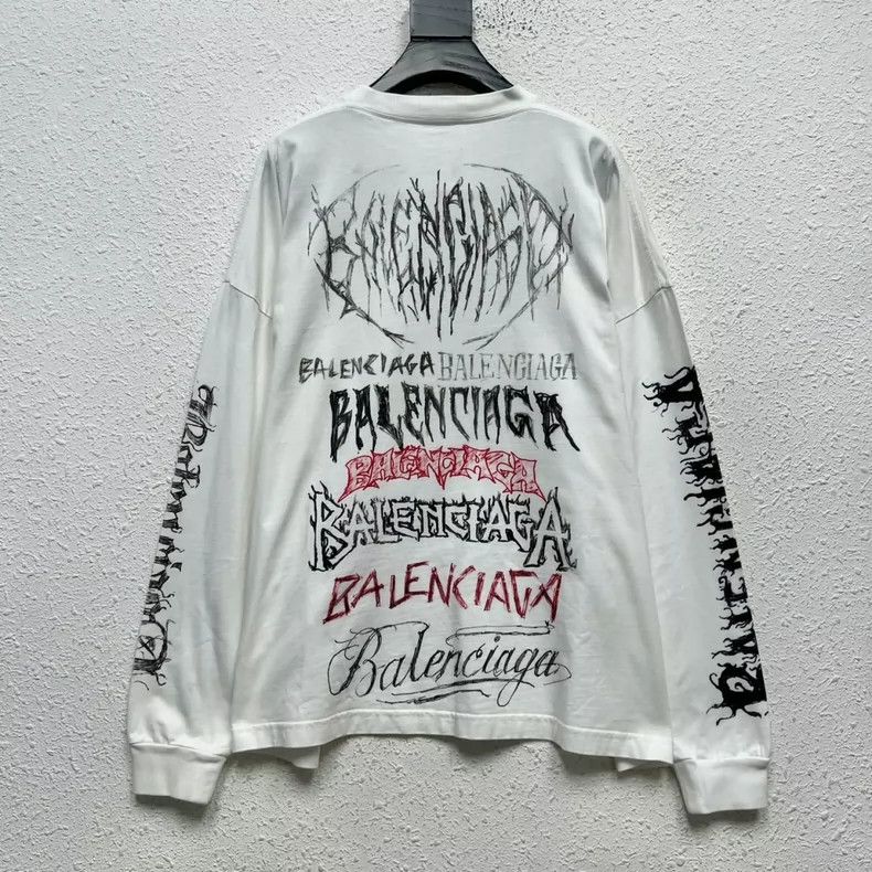 Balenciaga Balenciaga 2024 Limited Totem Full Print Logo White Graffi Size US M / EU 48-50 / 2 - 2 Thumbnail