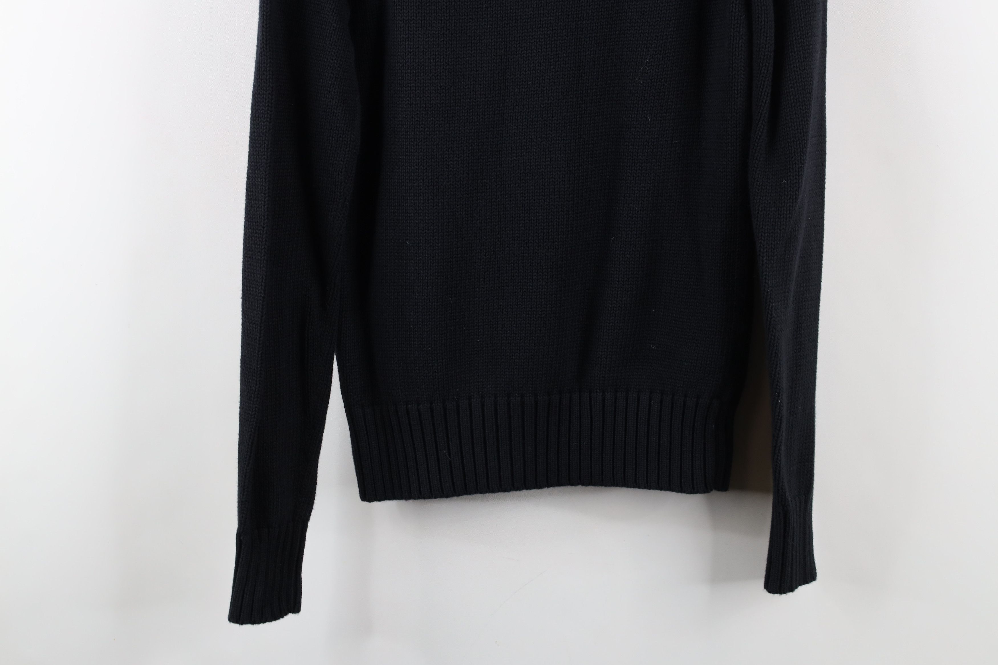 Ralph Lauren × Vintage Vintage 90s Ralph Lauren Cotton Turtleneck Sweater Black Size M / US 6-8 / IT 42-44 - 11 Thumbnail