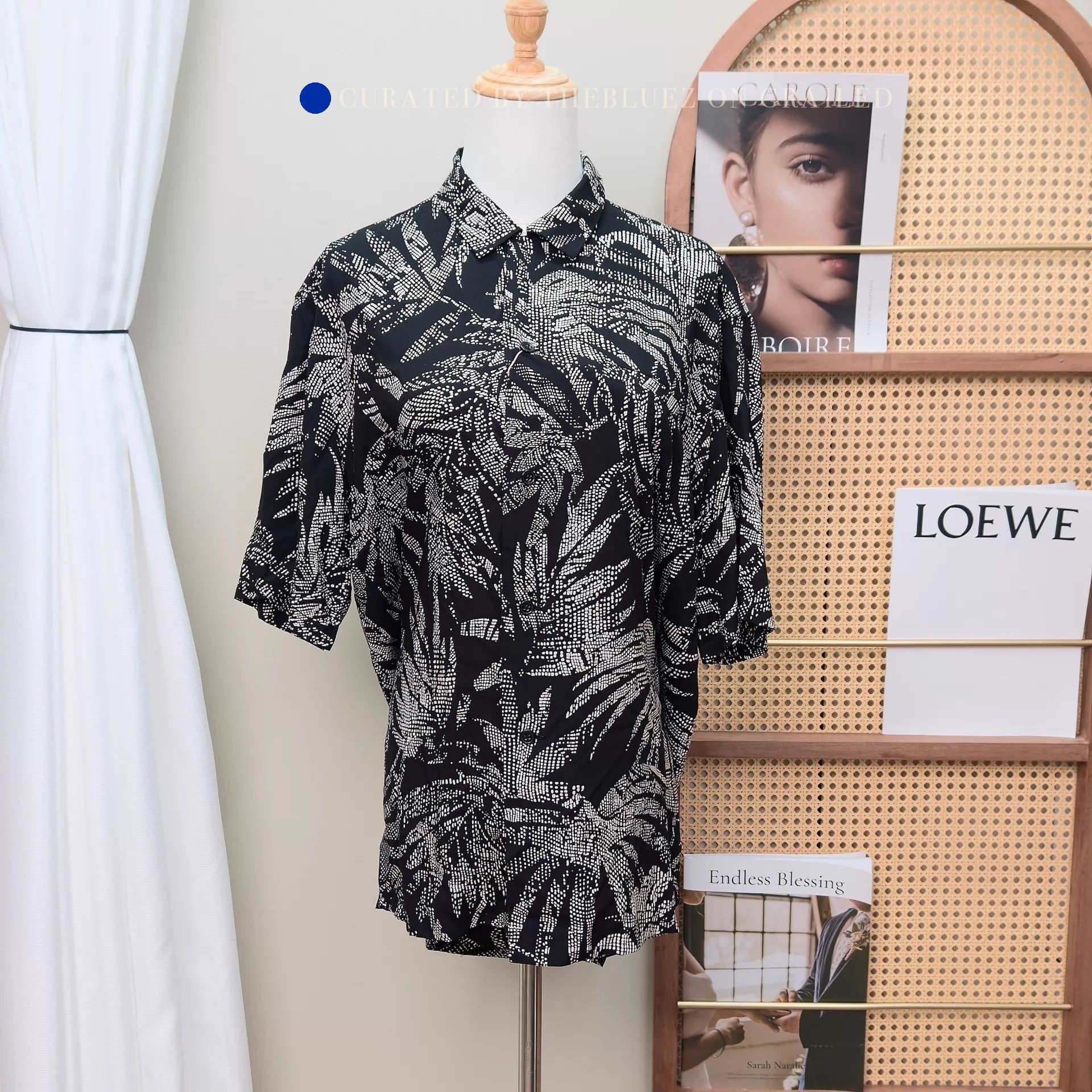 Yves Saint Laurent Vibrant Polka Dot and Leaf Short Sleeve Shirt Size US M / EU 48-50 / 2 - 1 Thumbnail