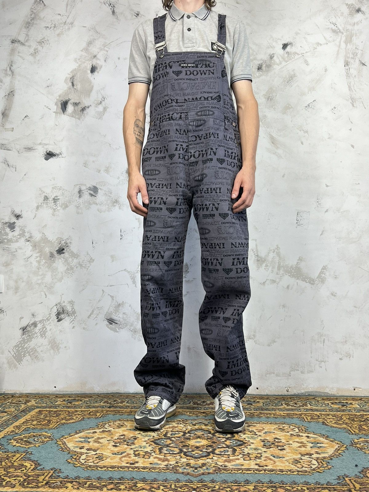 Vintage Vintage Down Impact All-Over Print Denim Overalls 34 M - L Size US 34 / EU 50 - 3 Thumbnail