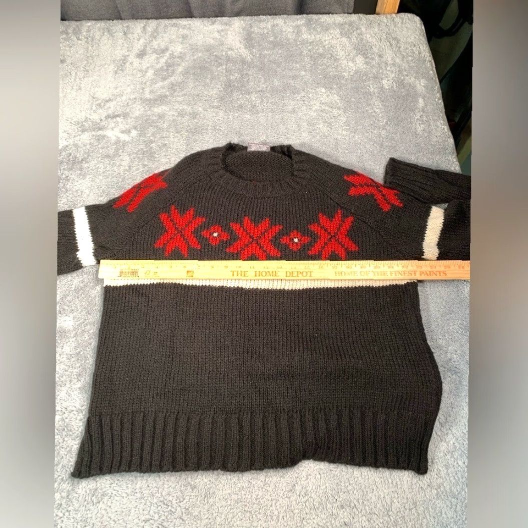 Vintage Wooden Ships Sweater Black Patterned S/M Women Pullover Size S / US 4 / IT 40 - 6 Thumbnail