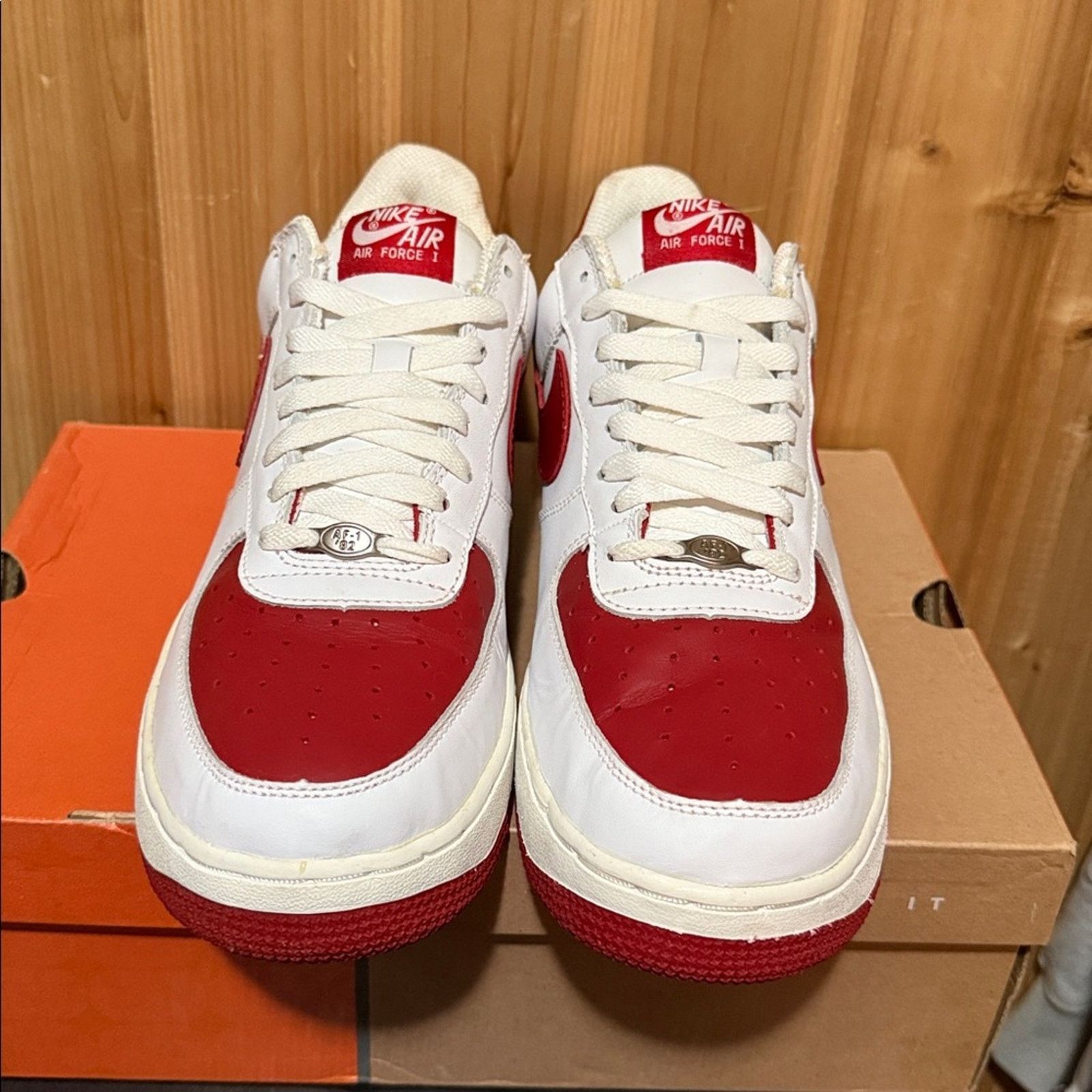 Nike 2003 Nike Air Force 1 'White Varsity Red' Size US 10.5 / EU 43-44 - 7 Thumbnail