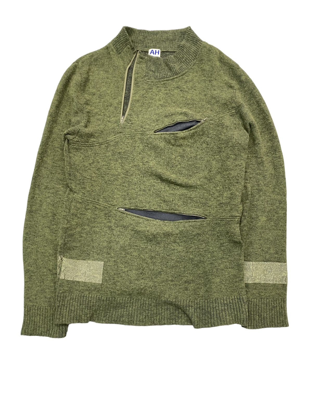 90s Abahouse Uncenter zipper Wool oversize