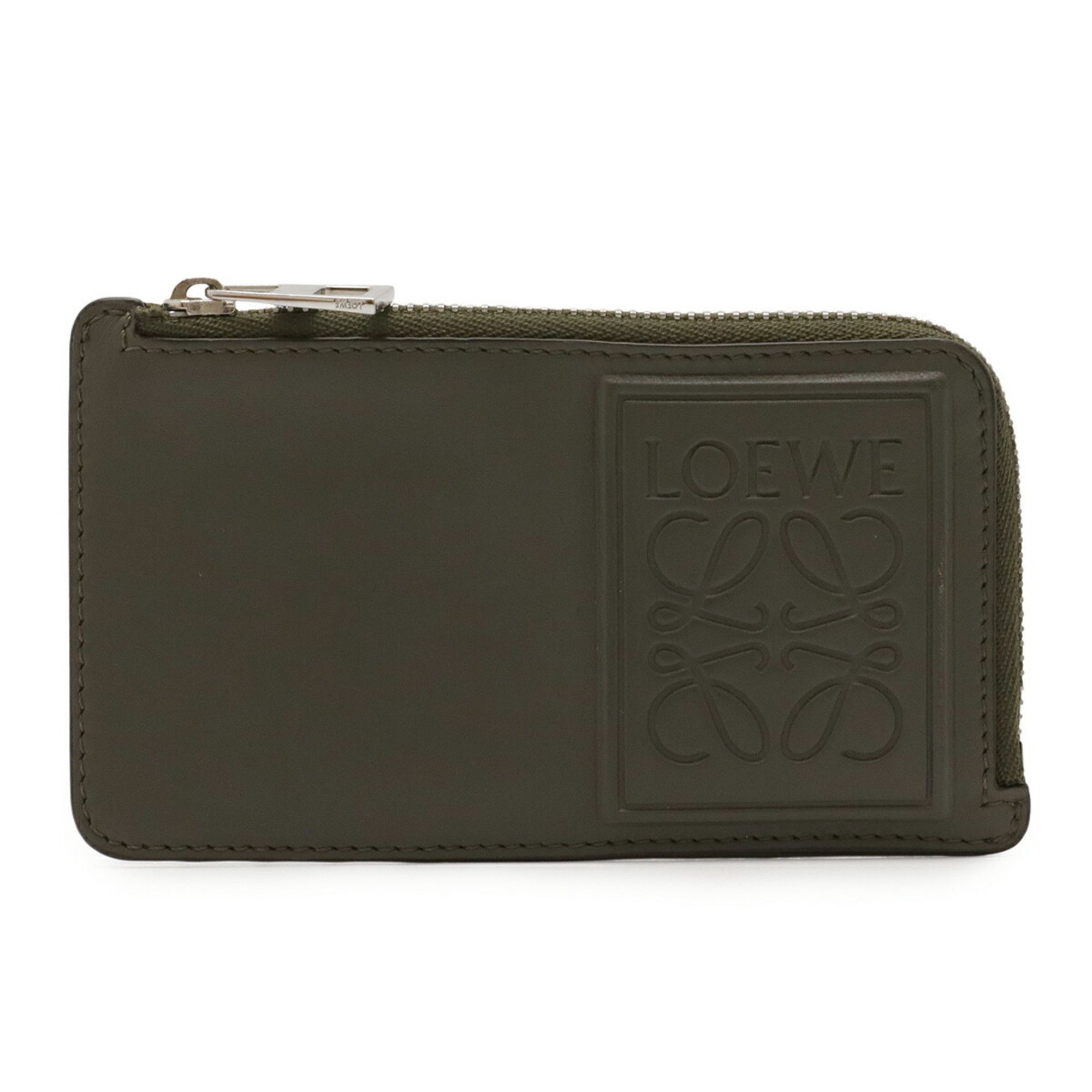 Loewe LOEWE Anagram Coin and Card Holder, L-Shaped, Gray Leather, C565Z40X03 Size ONE SIZE - 1 Thumbnail