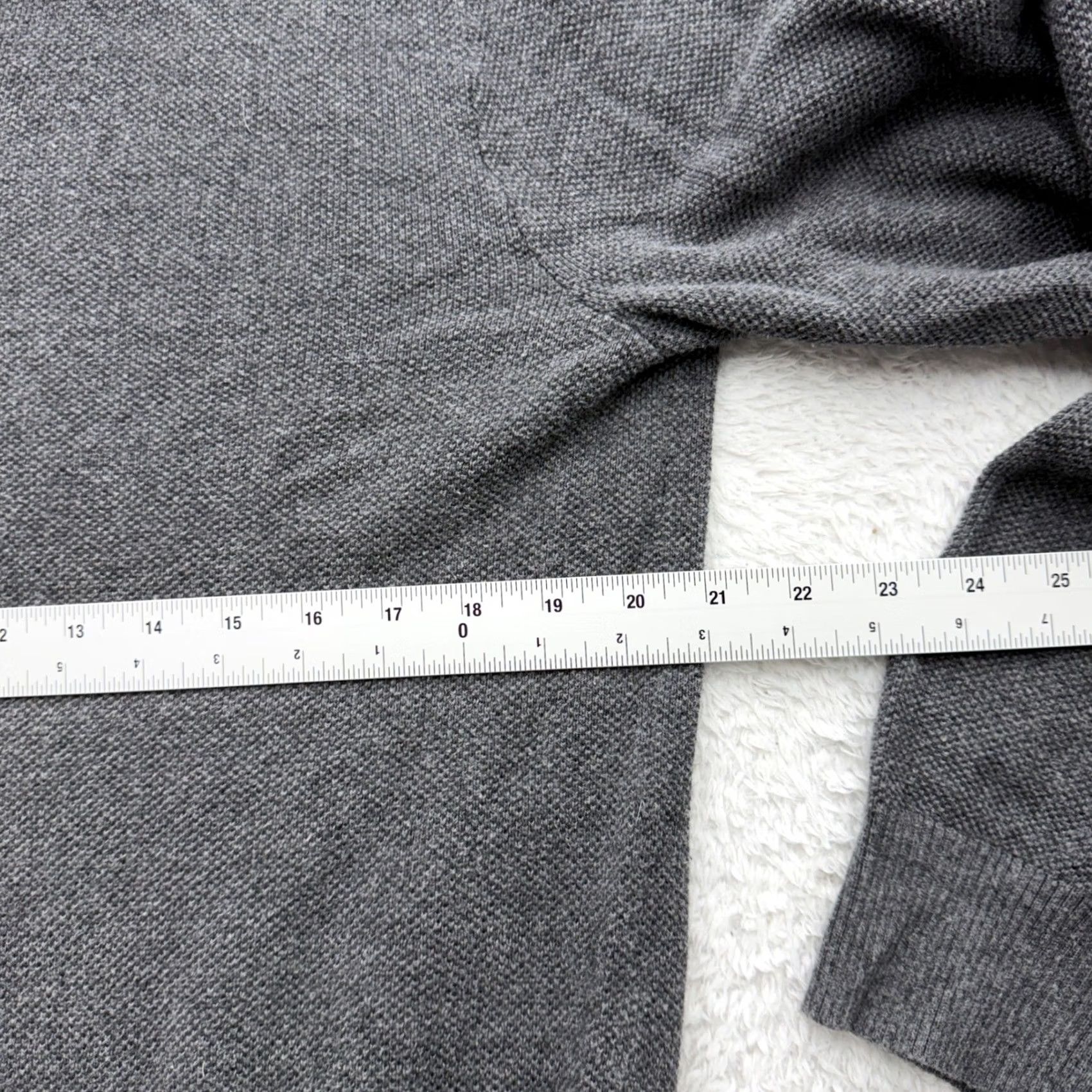 Brooks Brothers VINTAGE Brooks Brothers Mens Grey Cotton Cashmere Quarter Zip Sweater Large Textured L Size US L / EU 52-54 / 3 - 5 Thumbnail