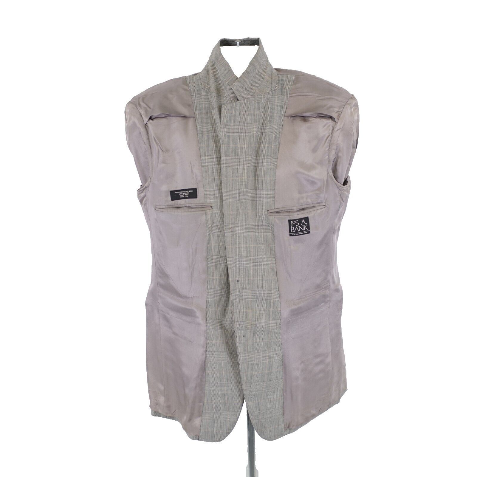 Jos. A. Bank Jos A Bank Wool Cream Black Plaid W/ Orange Windowpane Sport Size 42L - 11 Thumbnail