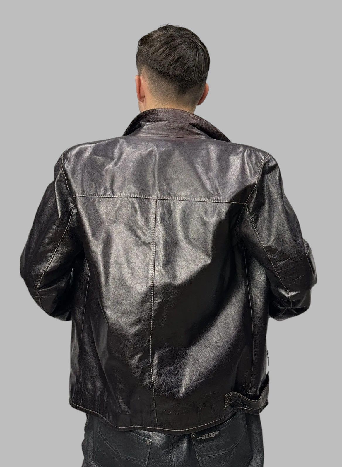 Dolce & Gabbana Leather Jacket Vintage Junya Watanabe Avantgarde Style Size US M / EU 48-50 / 2 - 11 Thumbnail