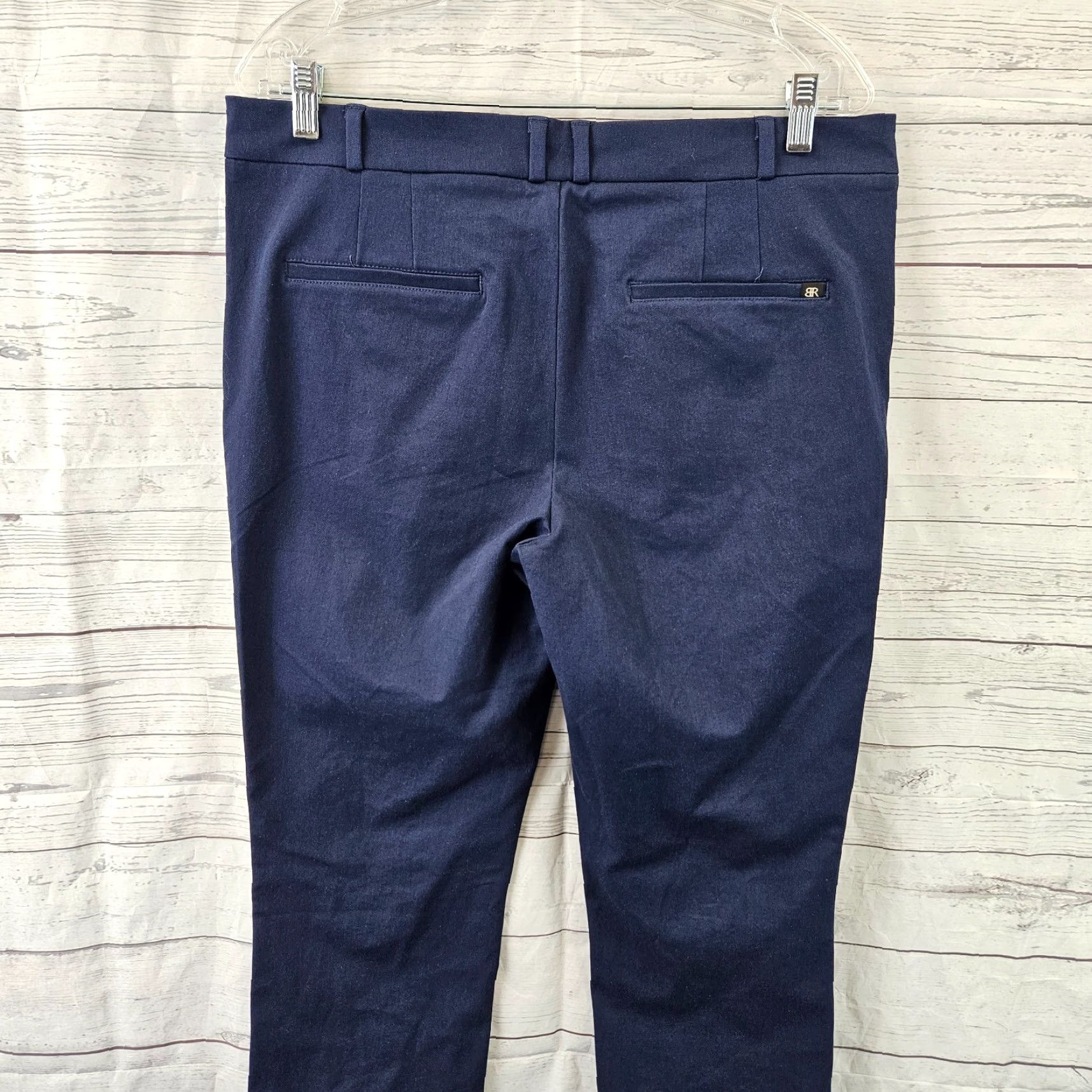 Banana Republic Banana Republic Womens Cropped Pants Sz 10 Blue Mid Rise Cotton Blend Size 32" / US 10 / IT 46 - 4 Thumbnail