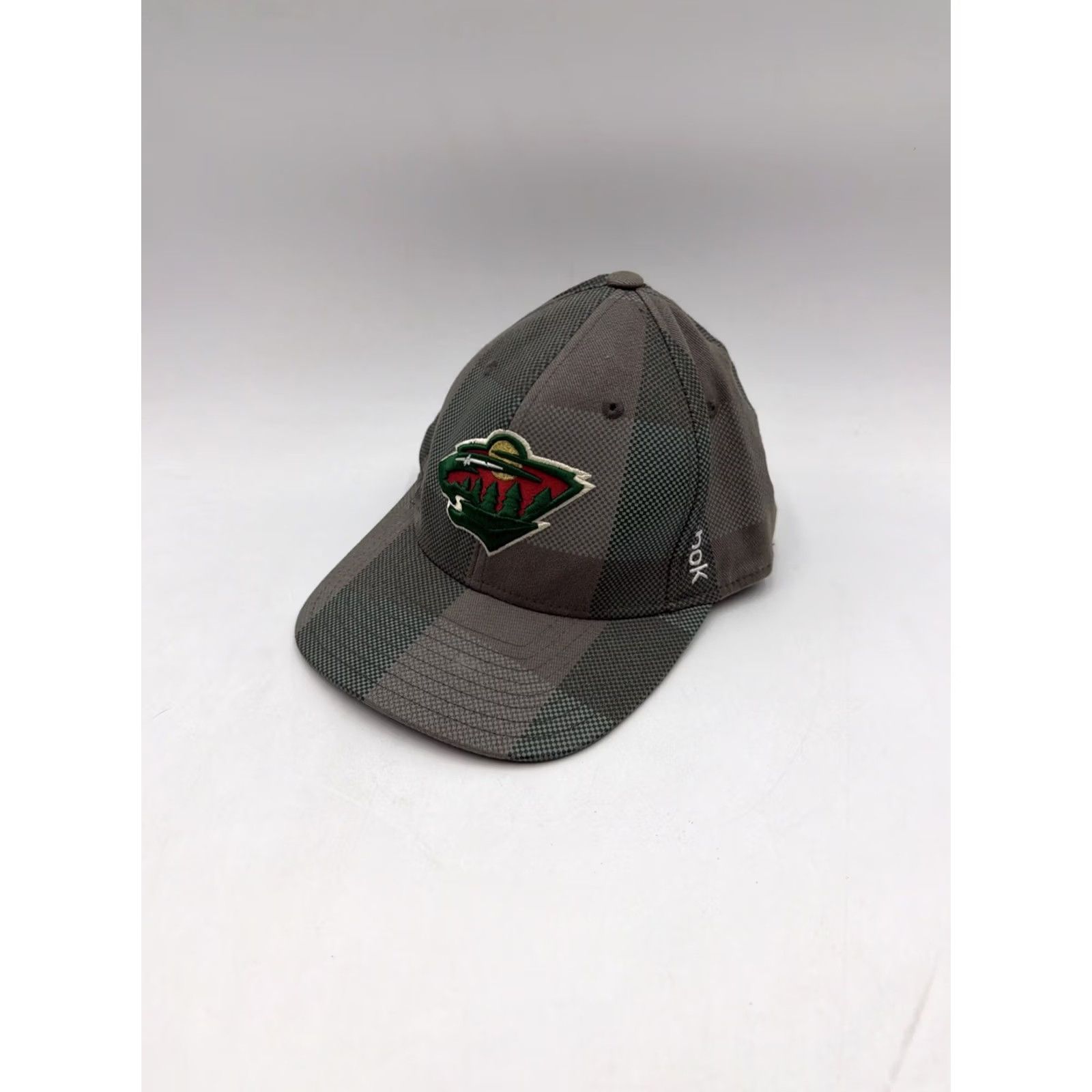 Reebok Reebok Center Ice Minnesota Wild Hat Mens Green Gray Cap NHL Hockey Checkered S/M XS? Size ONE SIZE - 2 Thumbnail