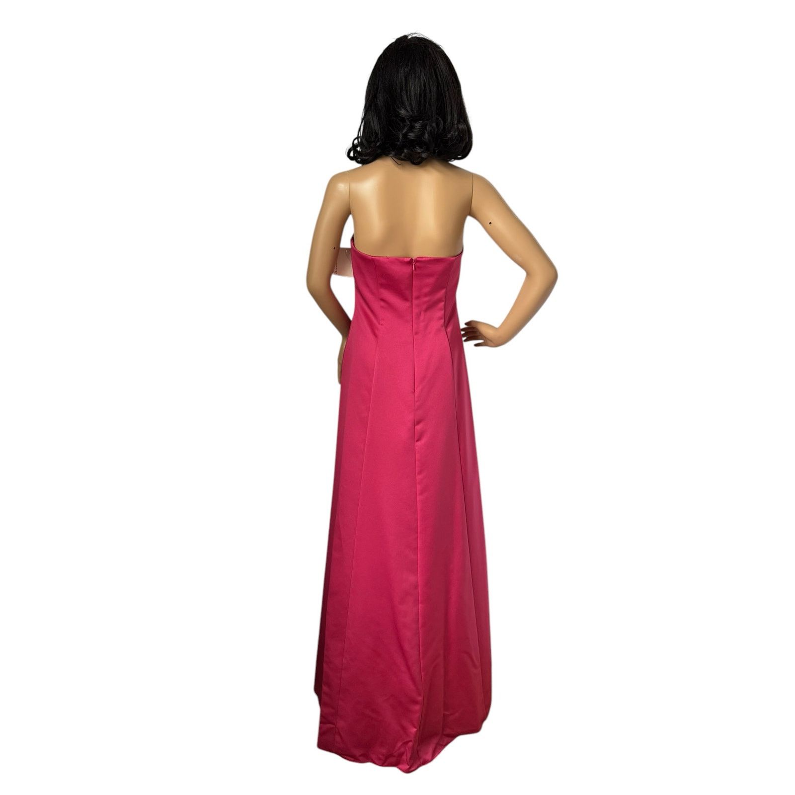 Other NWT David's Bridal strapless A line satin column maxi gown 8 Size M / US 6-8 / IT 42-44 - 3 Thumbnail