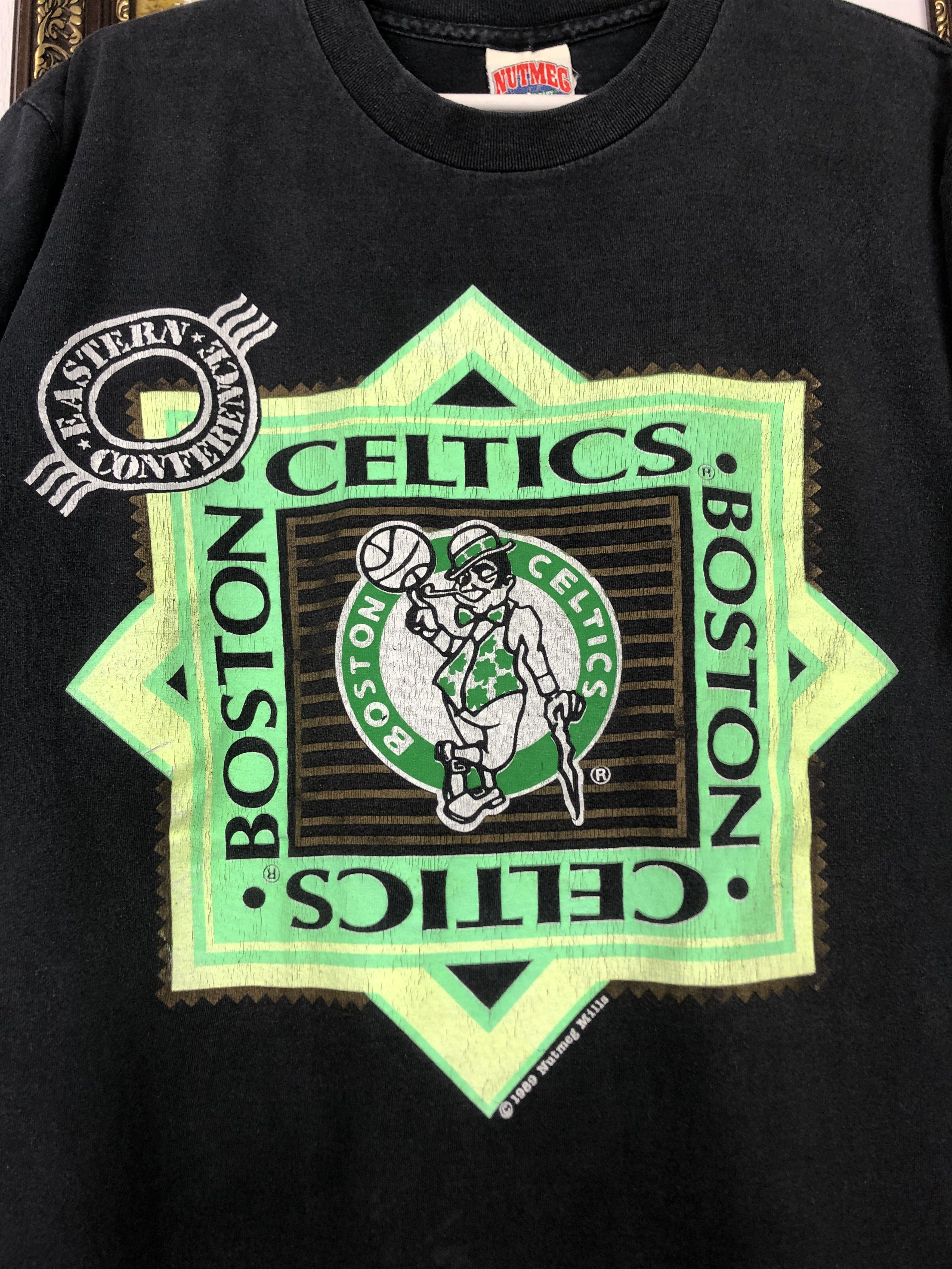 NBA Vintage 90's Boston Celtics NBA Shirt Over Print Jersey Bird Size US L / EU 52-54 / 3 - 3 Thumbnail