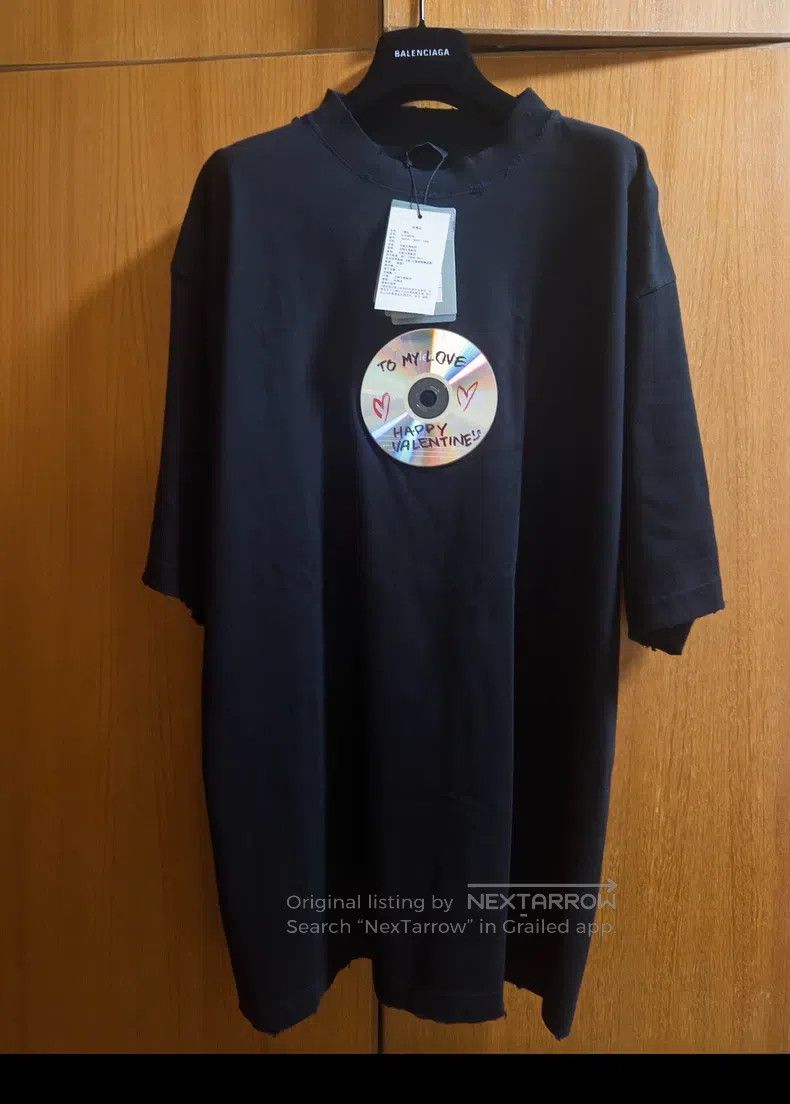 Balenciaga Balenciaga Laser disc black short-sleeve T-shirt Size US L / EU 52-54 / 3 - 1 Thumbnail