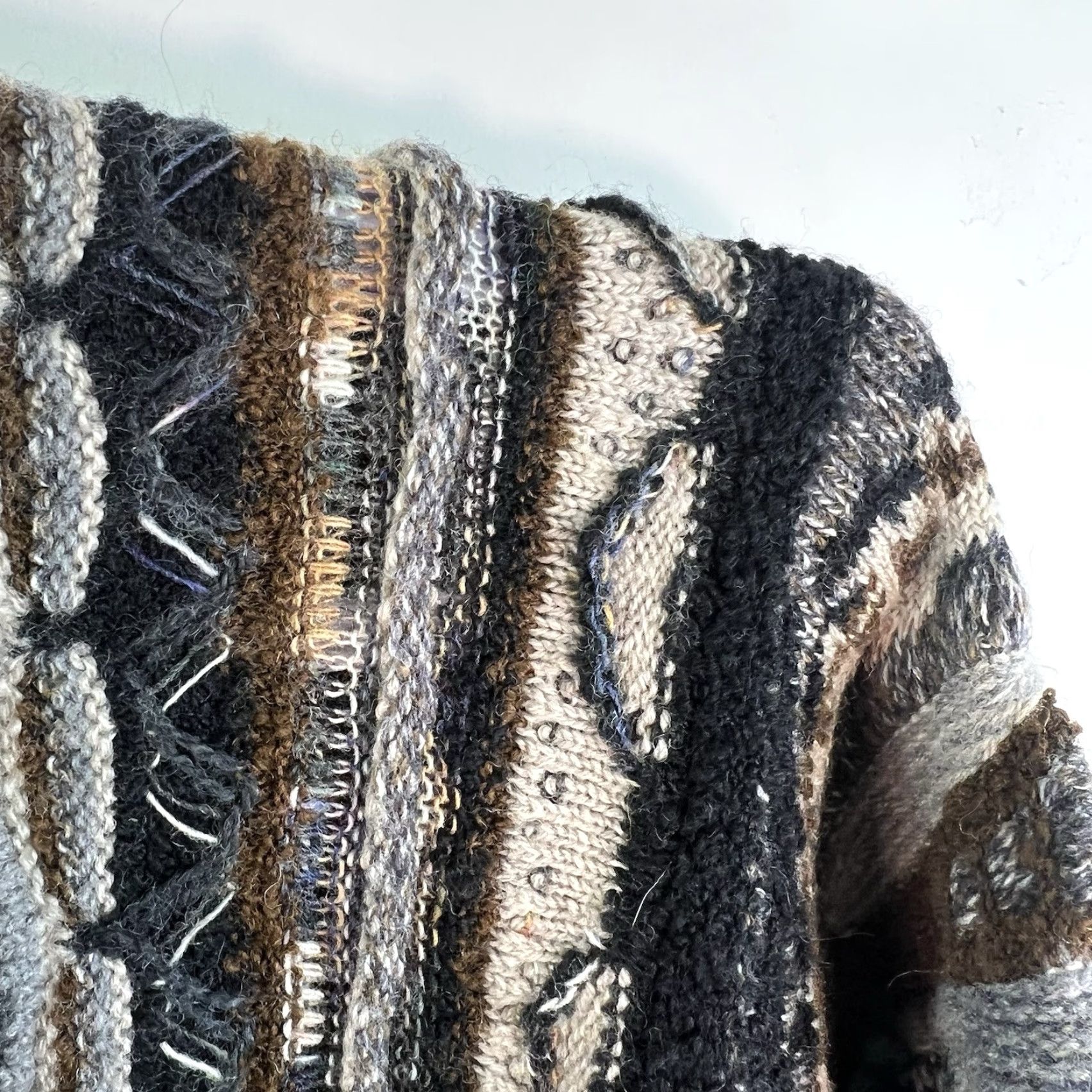 Vintage VINTAGE Florence Wool Blend Sweater Men XL Striped Chunky Knit 90s Italian Fall Winter Size US XL / EU 56 / 4 - 2 Thumbnail