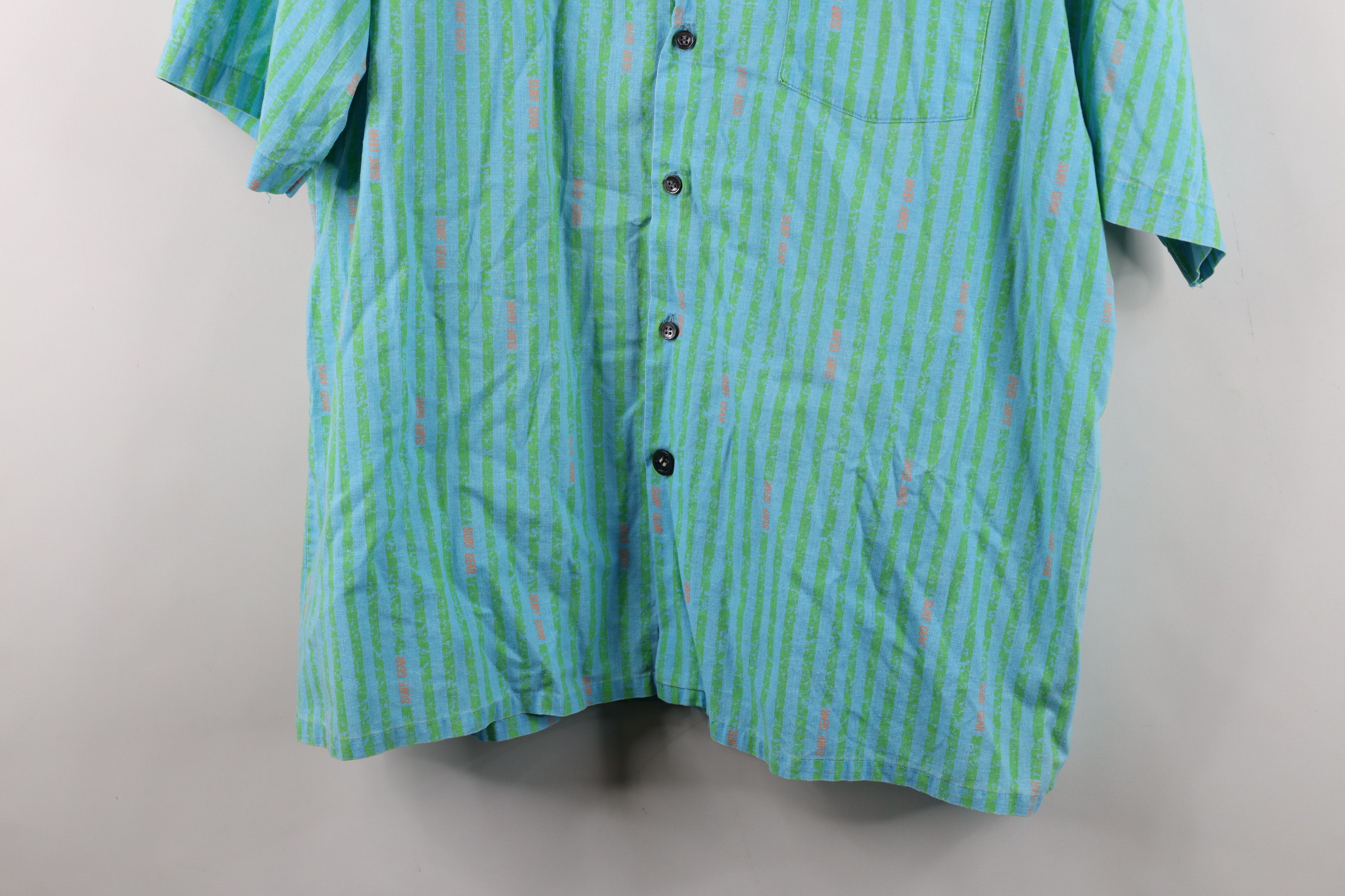 Vintage Vintage 80s 90s Surf Gear Striped Surfing Button Shirt USA Size US XL / EU 56 / 4 - 3 Thumbnail