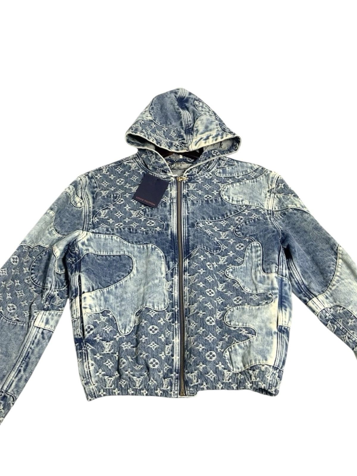 Louis Vuitton × Nigo Louis Vuitton X Nigo 50 Monogr Patchwork Denim hoodie Jacket Size US M / EU 48-50 / 2 - 2 Thumbnail