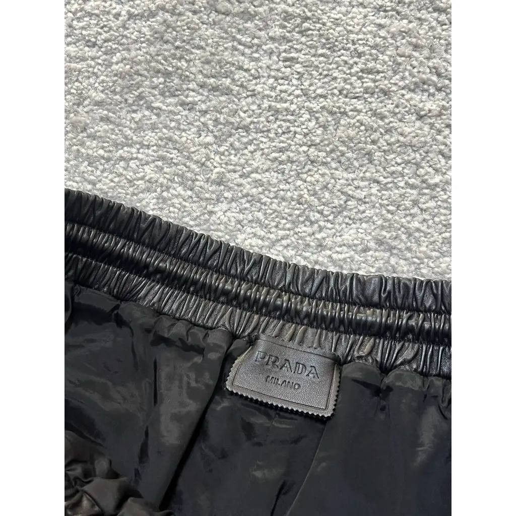 Prada Prada Nappa Leather Bermuda Black Shorts Size US 30 / EU 46 - 3 Thumbnail