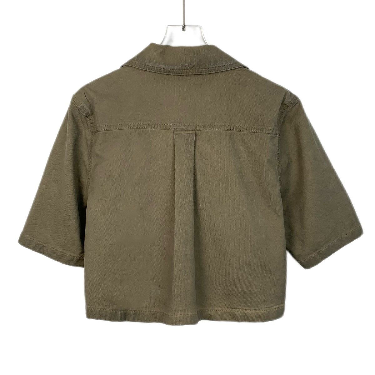 Balmain Balmain Breasted Cropped Denim Short Sleeve Shirt K26WX Size S / US 4 / IT 40 - 2 Thumbnail