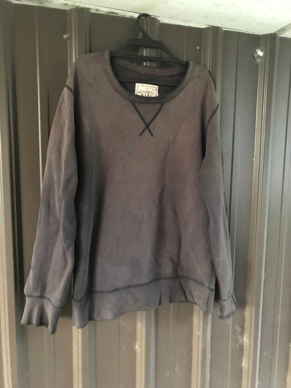 Japanese Brand Thrashed Distressed Sunfaded ERD Style Crewneck Size US L / EU 52-54 / 3 - 1 Thumbnail