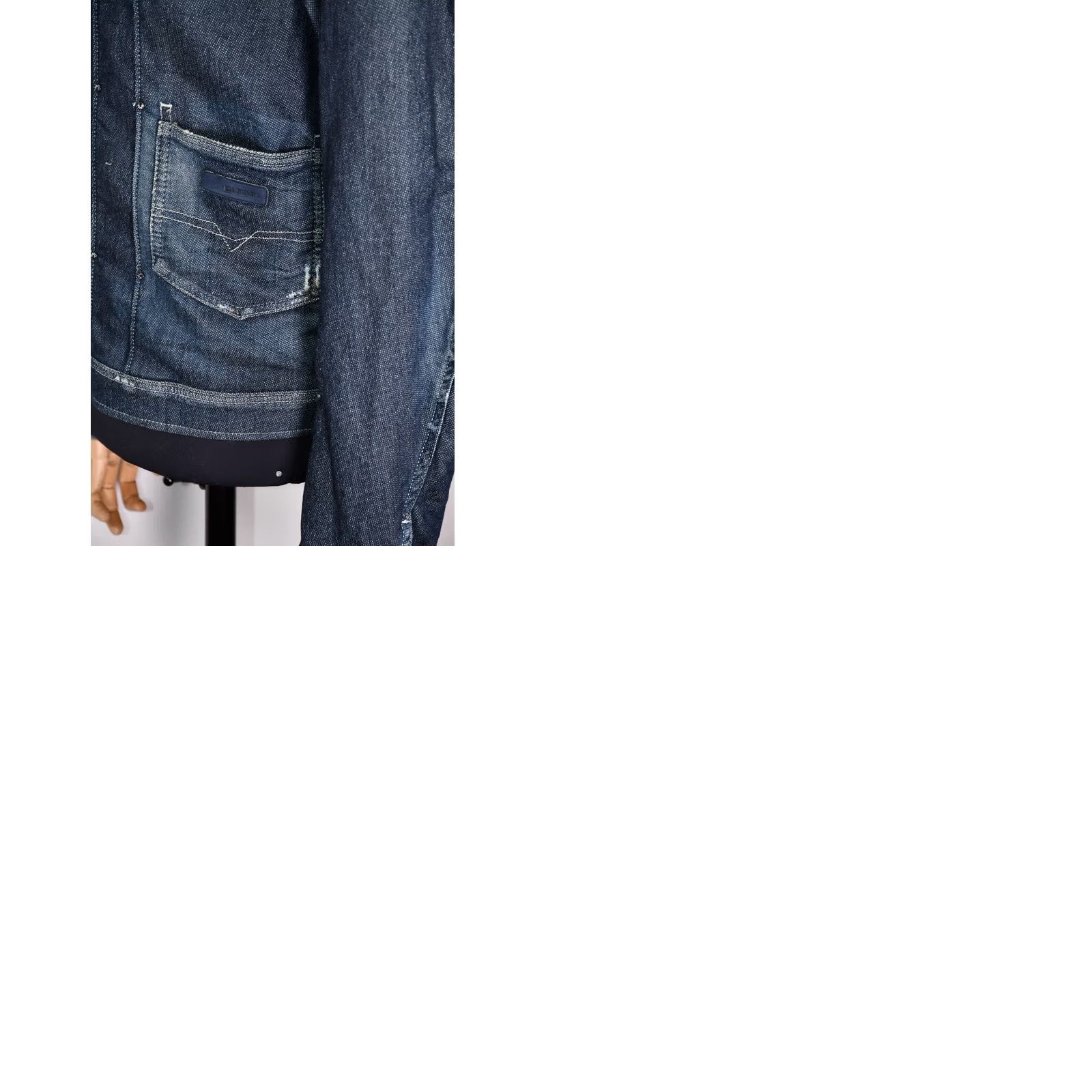 Diesel DIESEL Juzicon Denim Jacket L Blue Mens Jacket Distressed Biker Casual 100% Genuine 93% Cotton 6% Polyester 1% Elastane Regular Size Type: L Size US L / EU 52-54 / 3 - 9 Thumbnail
