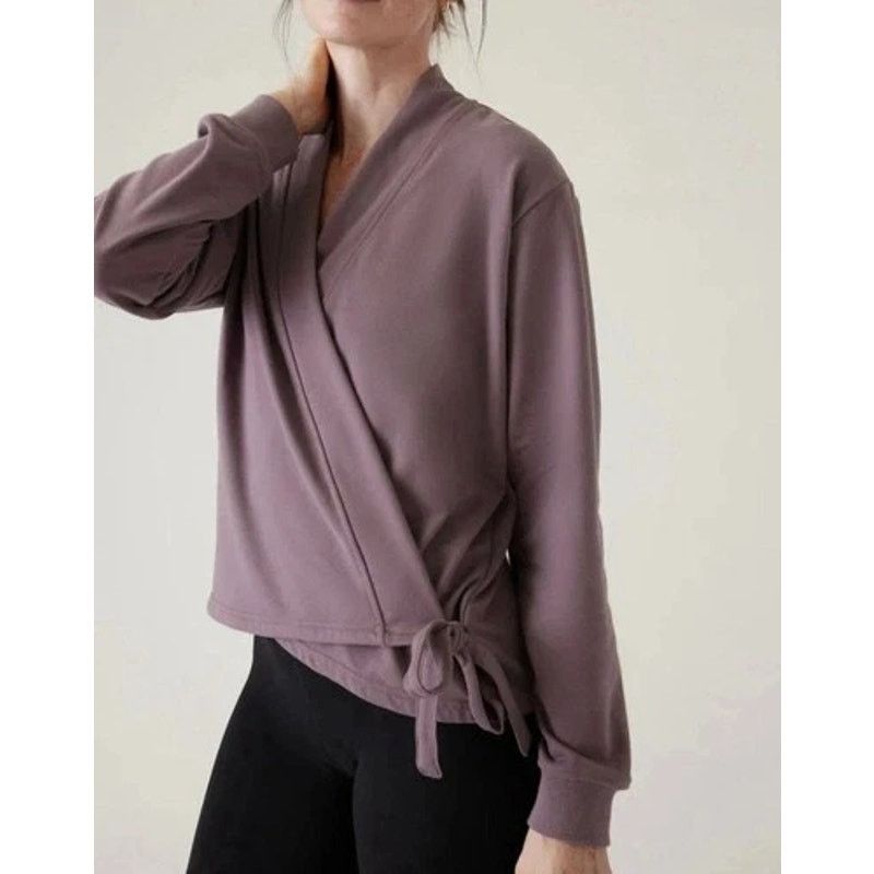 Athleta Athleta Retroterry Wrap Sweatshirt Damask Mauve Size M / US 6-8 / IT 42-44 - 1 Thumbnail