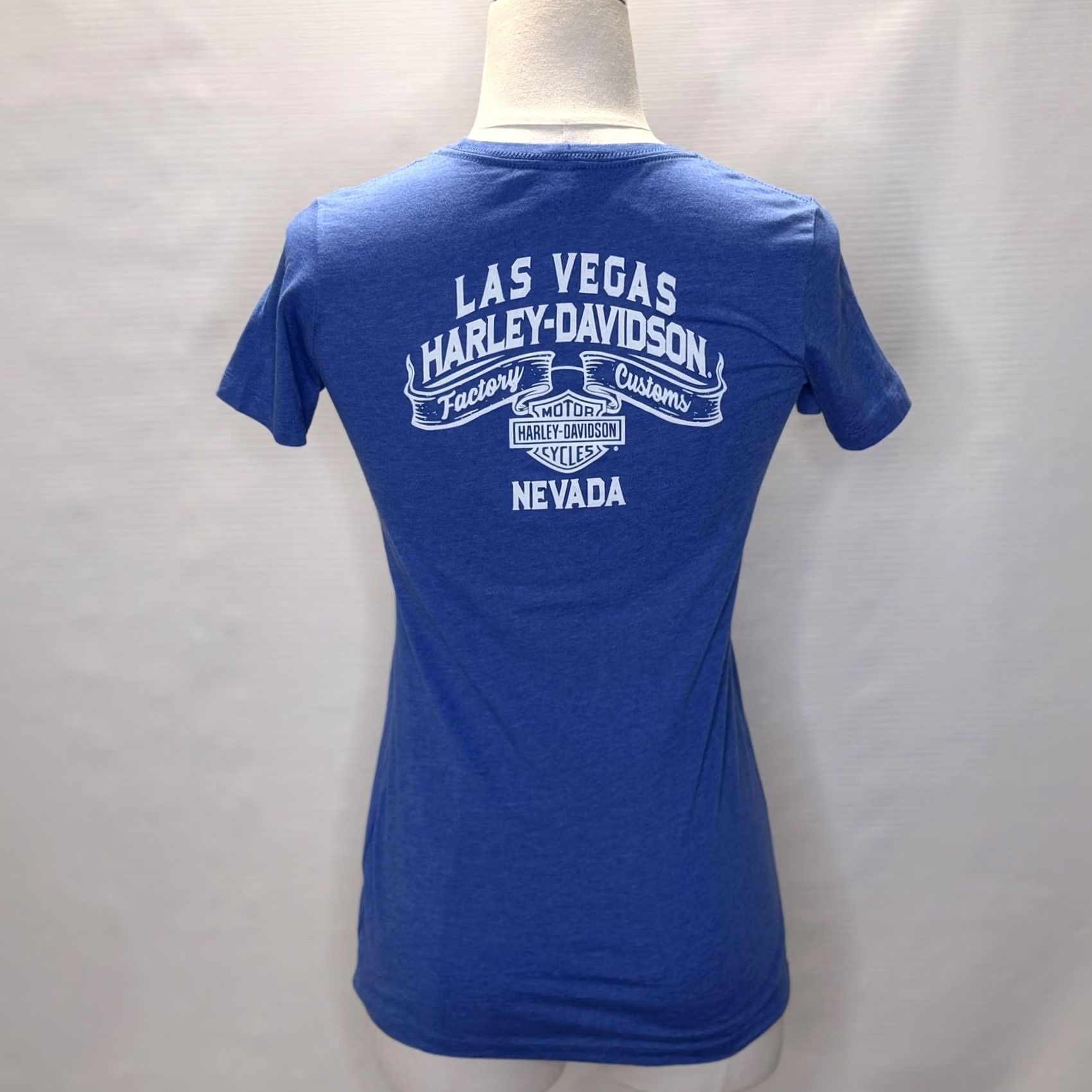 Harley Davidson Harley-Davidson Shirt Womens Medium Blue Crewneck Las Vegas Nevada Graphic Tee Size M / US 6-8 / IT 42-44 - 2 Thumbnail