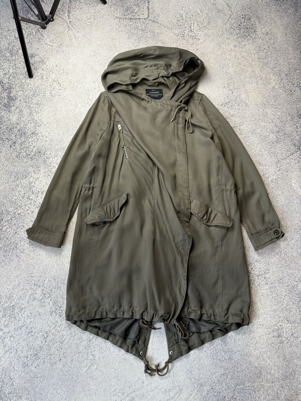 Allsaints Vintage ALLSAINTS PORTERE KHAKI PARKA COAT Japanese Y2K Size L / US 10 / IT 46 - 5 Thumbnail