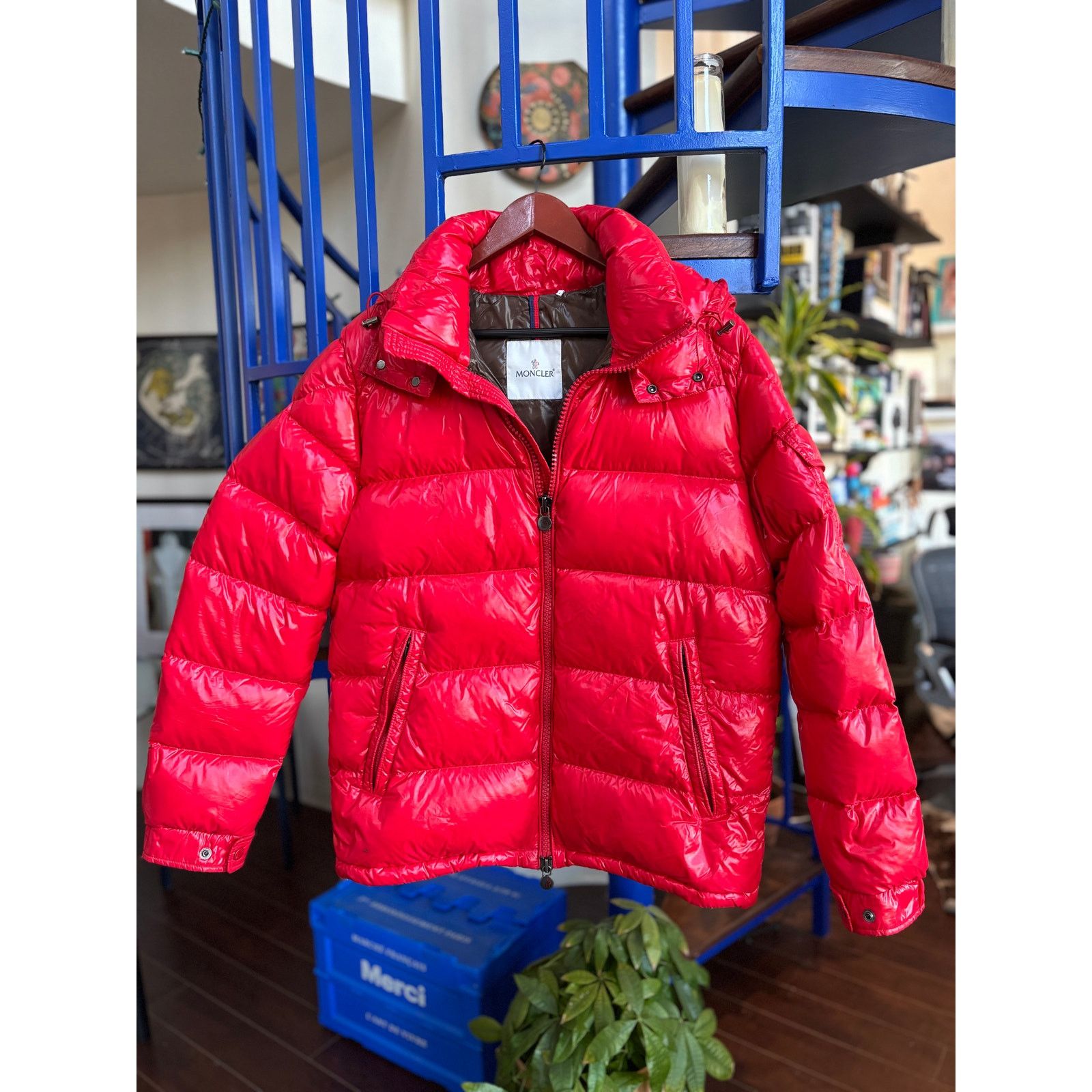 Moncler Moncler Red Maya Down Puffer Jacket Size XL, 4 Size US XL / EU 56 / 4 - 5 Thumbnail