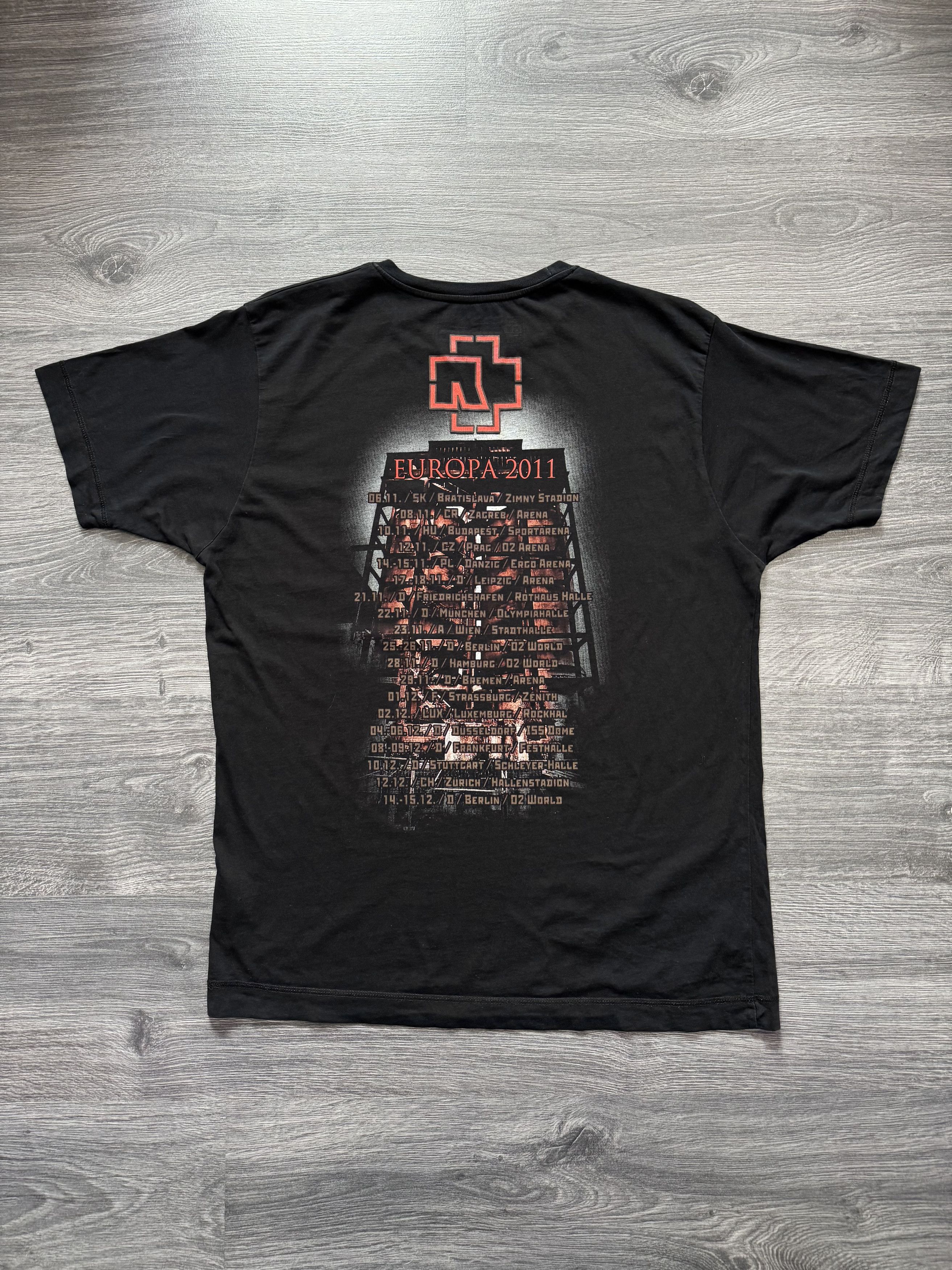 Band Tees Vintage Rammstein T-shirt Europe tour 2011 Size US XL / EU 56 / 4 - 2 Thumbnail