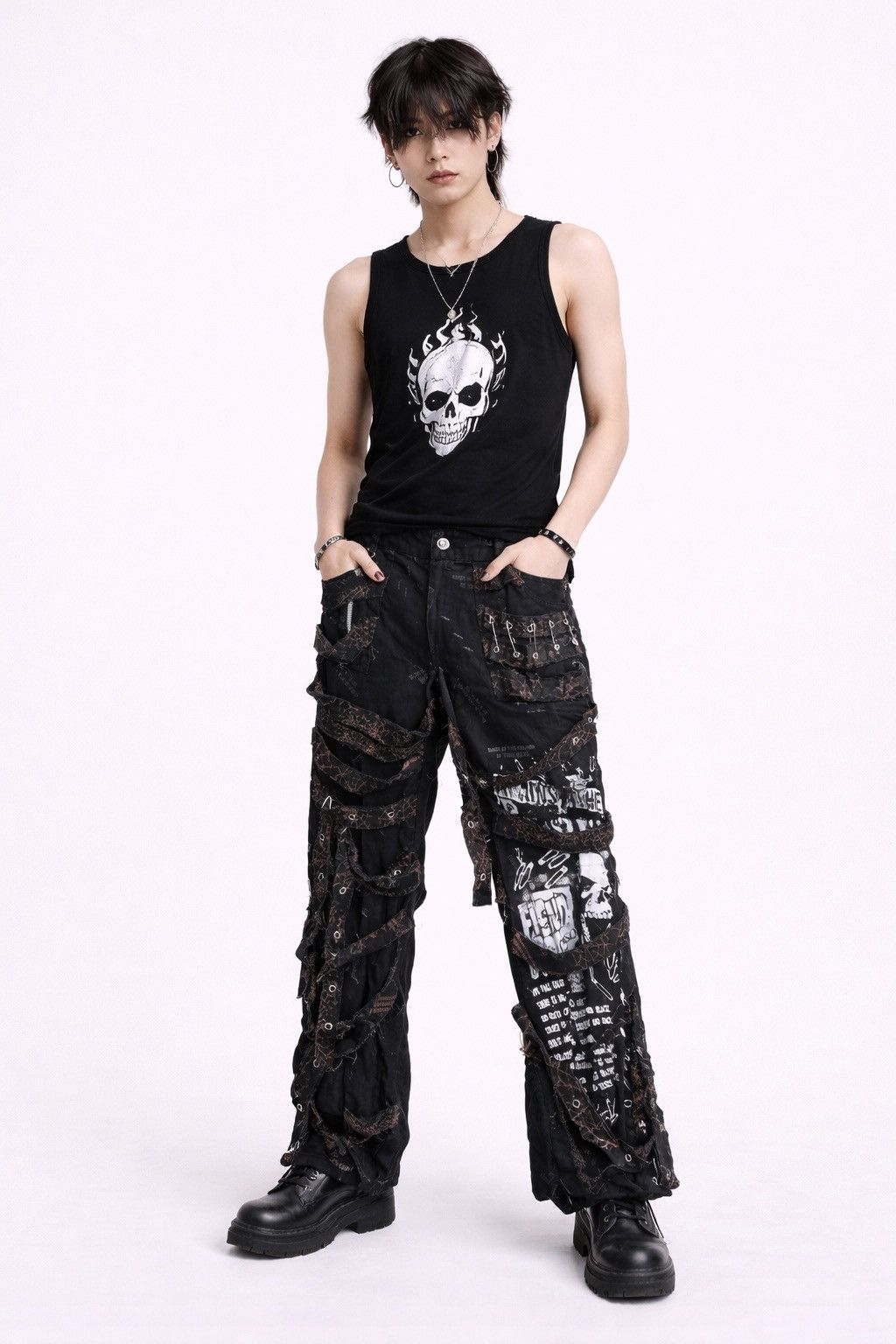 Japanese Brand GLP Gothic Lauta Punk Bondage Pant Black Multi-Strap Archive Size US 30 / EU 46 - 3 Thumbnail