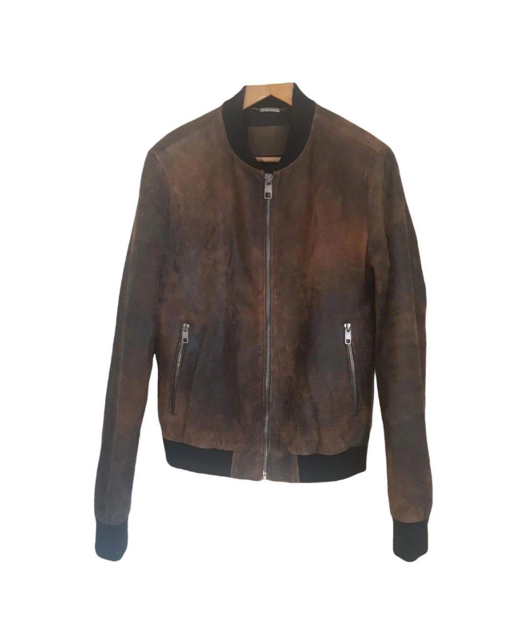 Dolce & Gabbana Men's Dolce & Gabbana Lamb Leather Logo Bomber Jacket Brown Size US M / EU 48-50 / 2 - 1 Thumbnail