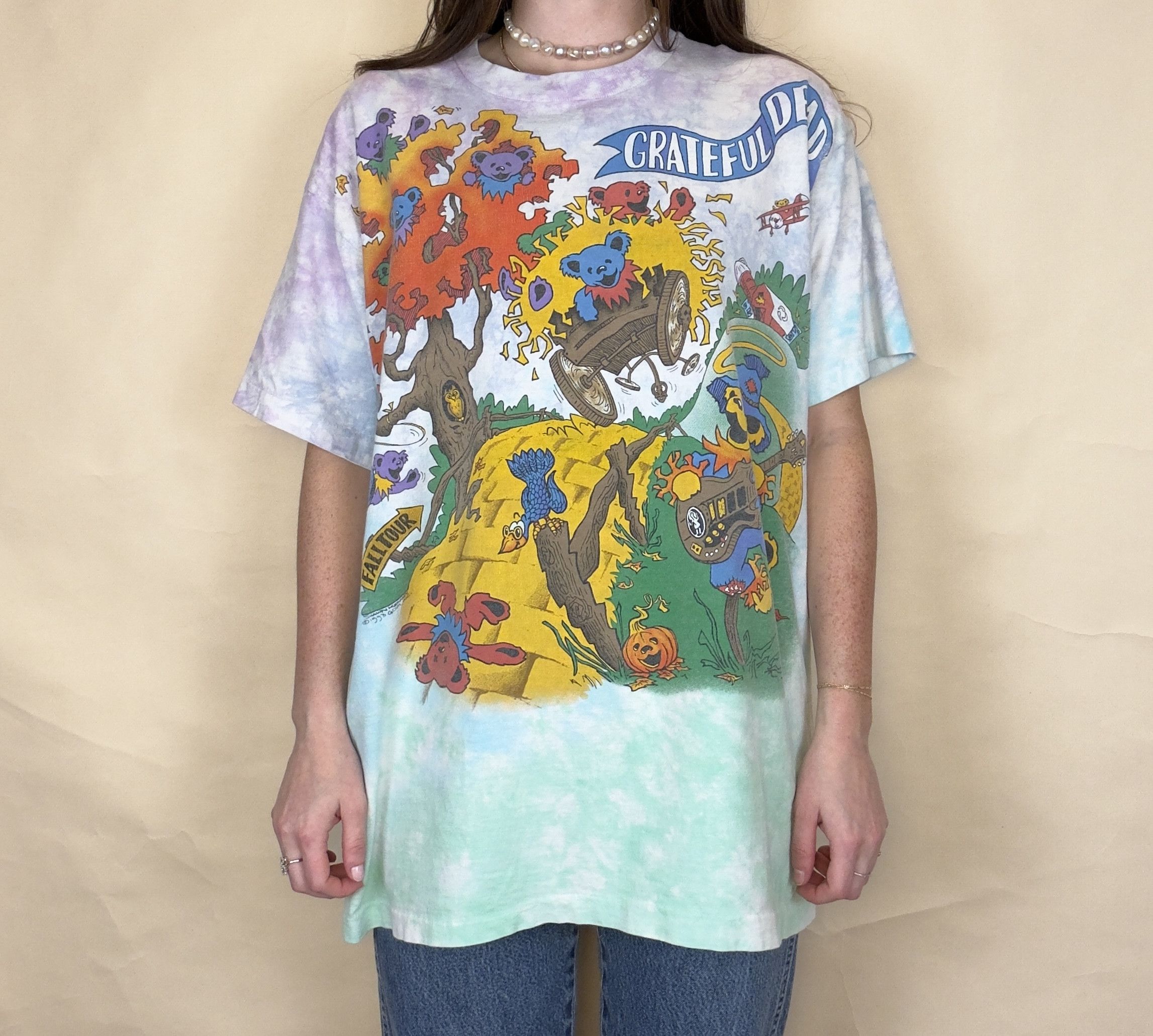 Vintage liquid blue Grateful Dead, Vintage liquid blue Grateful Dead, 1993 shirt good