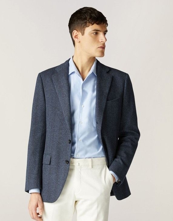 Loro Piana o1w1db10824 Torino Cashmere Jacket in Blue Size US M / EU 48-50 / 2 - 4 Thumbnail