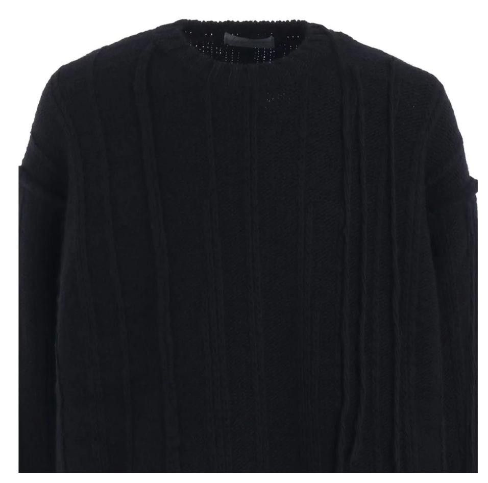 Yohji Yamamoto yohji yamamoto POUR HOMME STRIPE SWITCHING ROUND NECK Size US L / EU 52-54 / 3 - 3 Thumbnail
