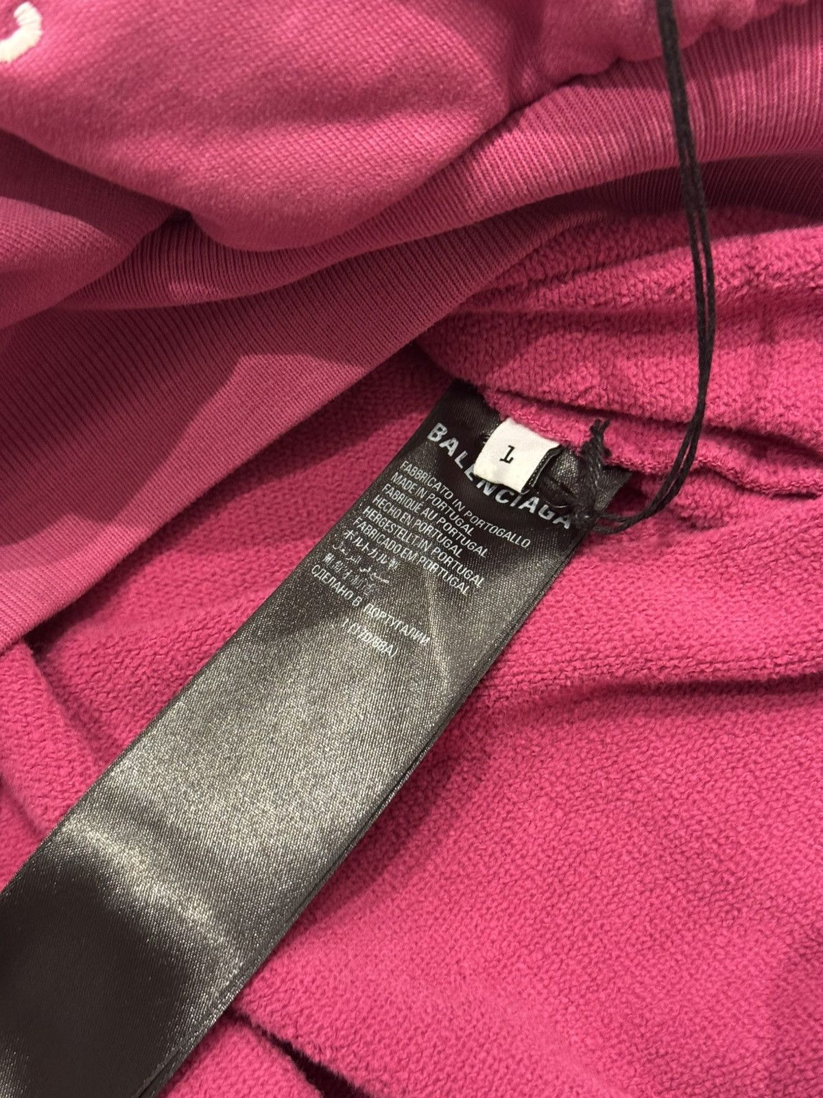 Balenciaga Balenciaga Pink Cotton Oversized Hoodie Size US L / EU 52-54 / 3 - 8 Thumbnail